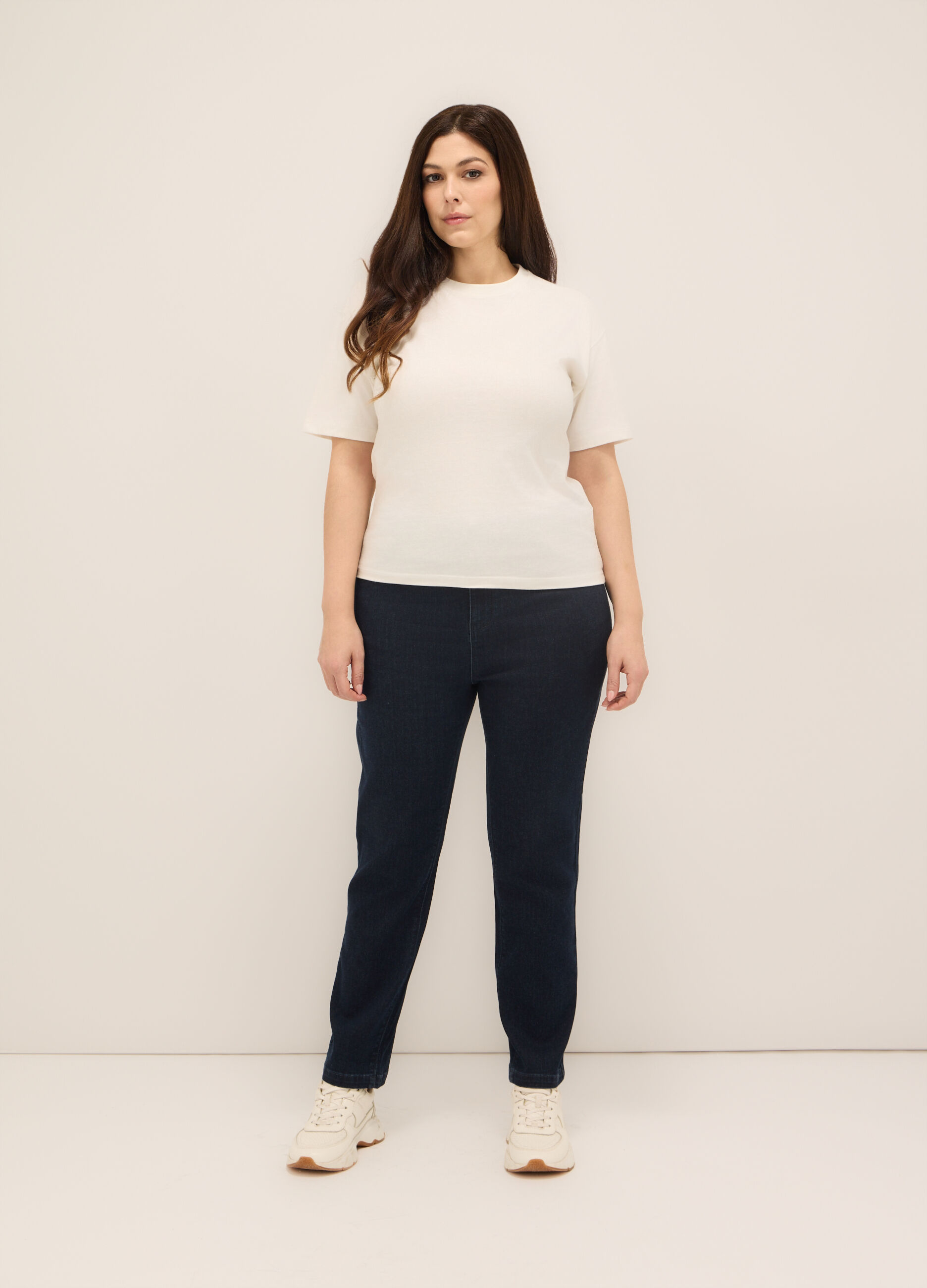 Pantaloni in stretch denim donna curvy _0