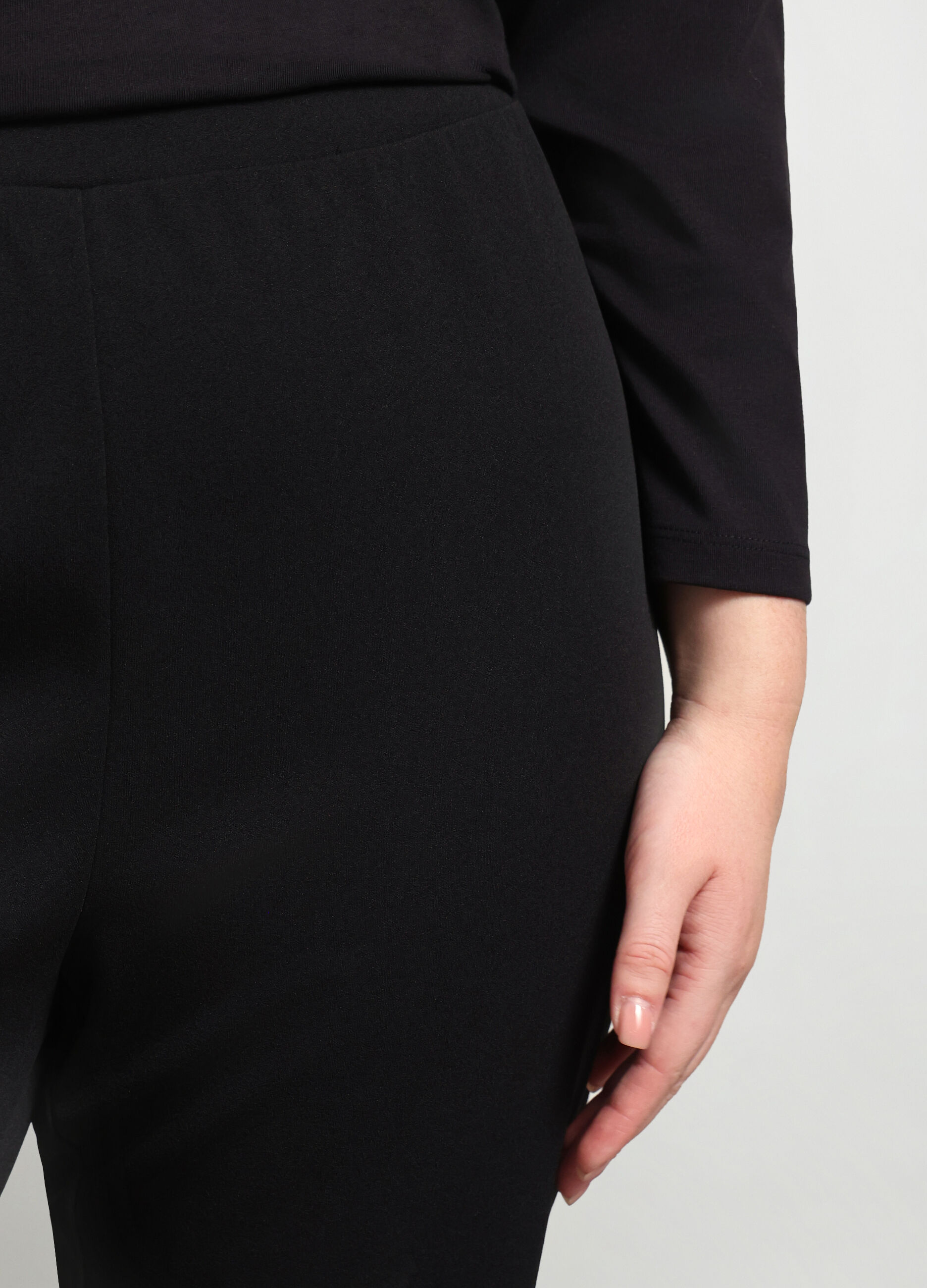 Pantaloni in tessuto stretch donna curvy_2