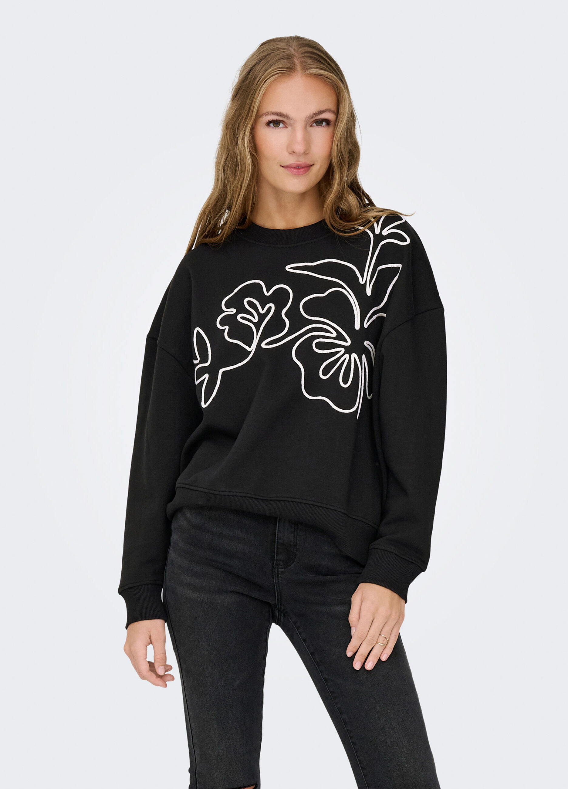 Felpa con ricamo donna_0