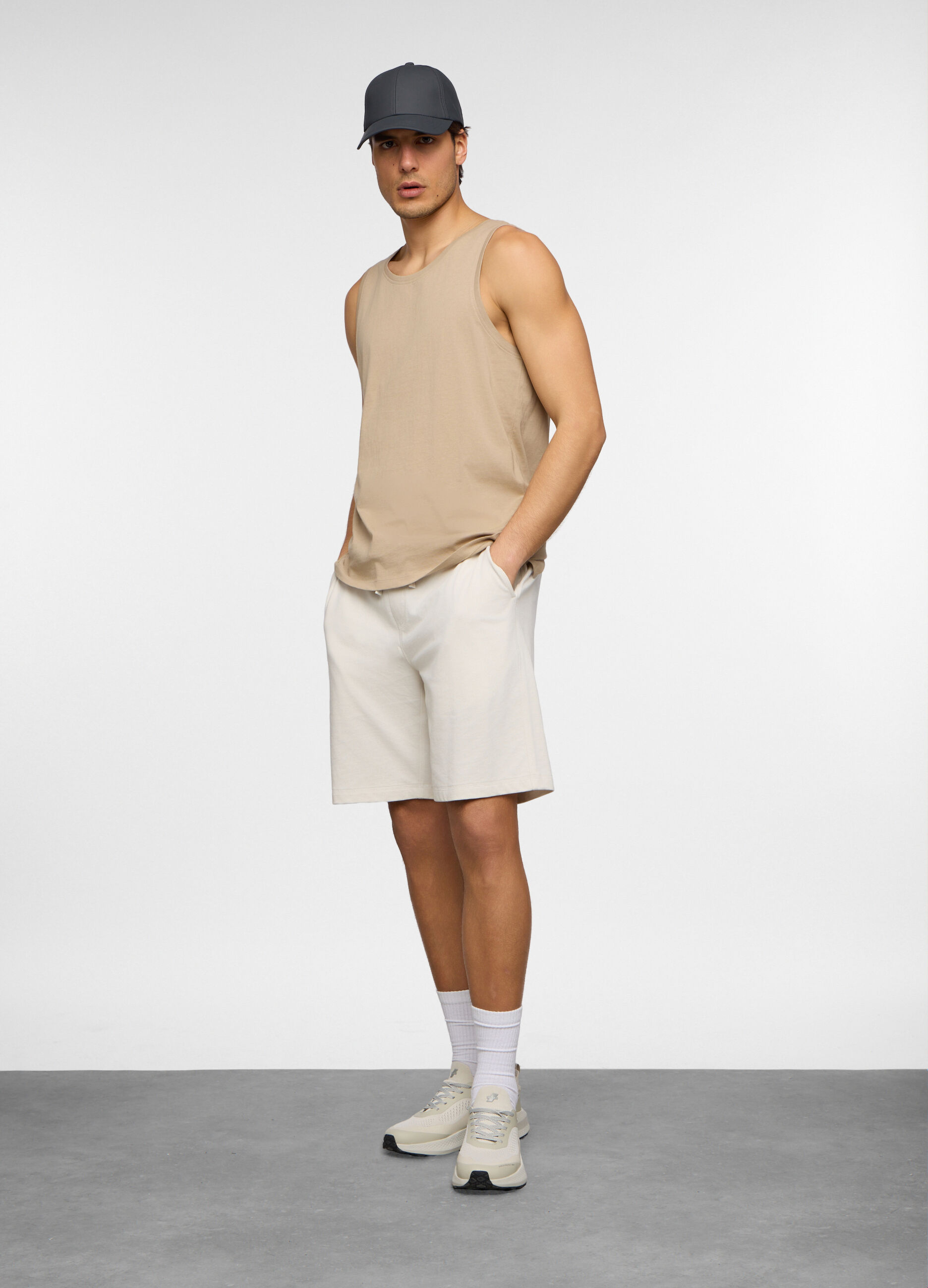 Pantaloncini in cotone french terry uomo_0