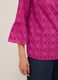 Blusa ricamata in puro cotone donna_2