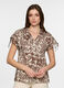 Camicia regular fit con scollo a V in popeline donna_0