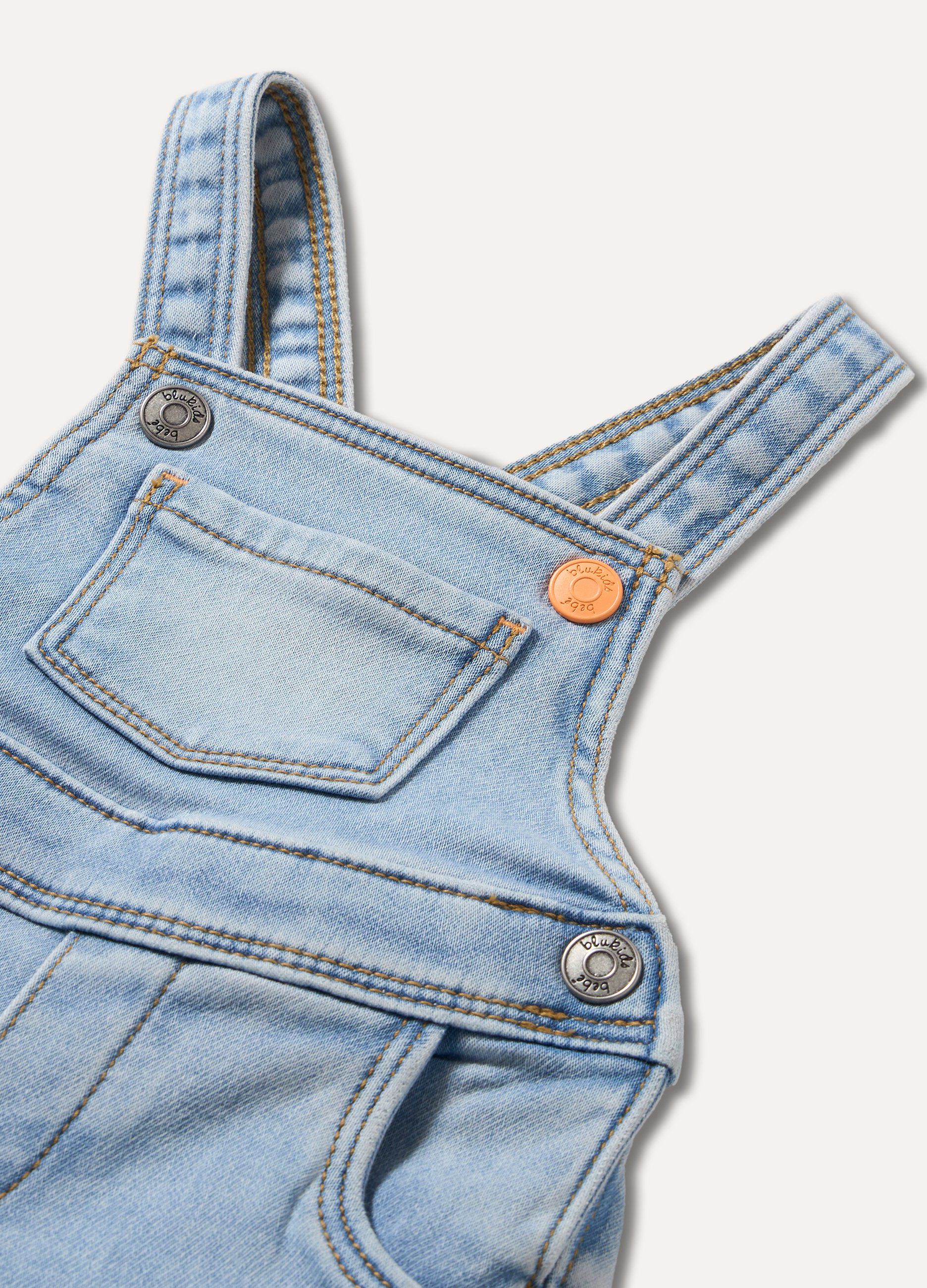 Salopette in denim neonato