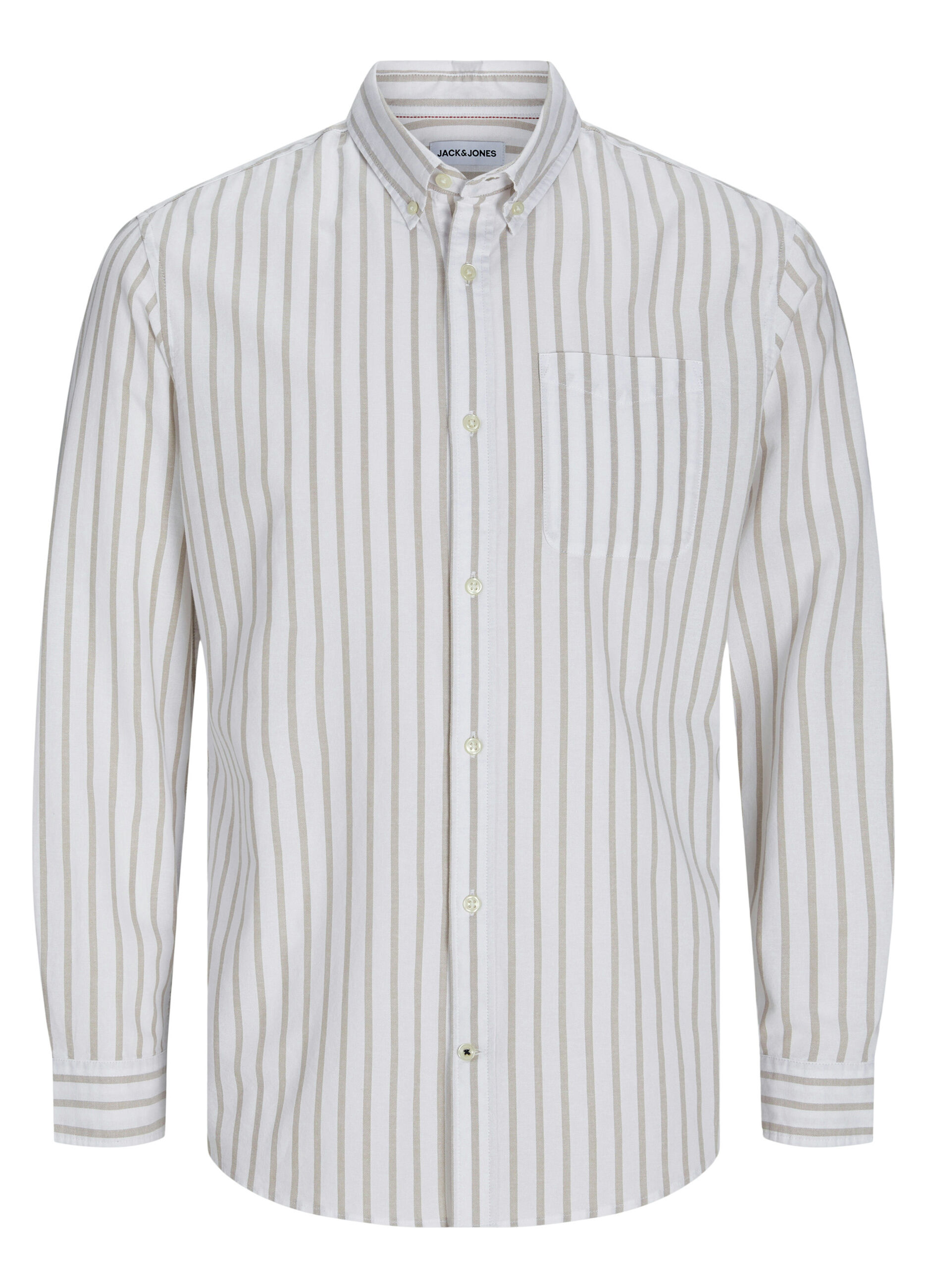 Camicia slim fit a righe con taschino uomo_6