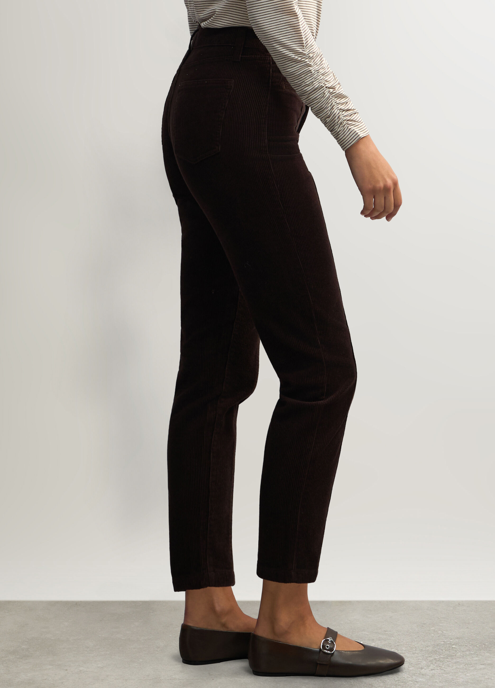 Pantaloni Mom Fit in velluto a coste donna_1