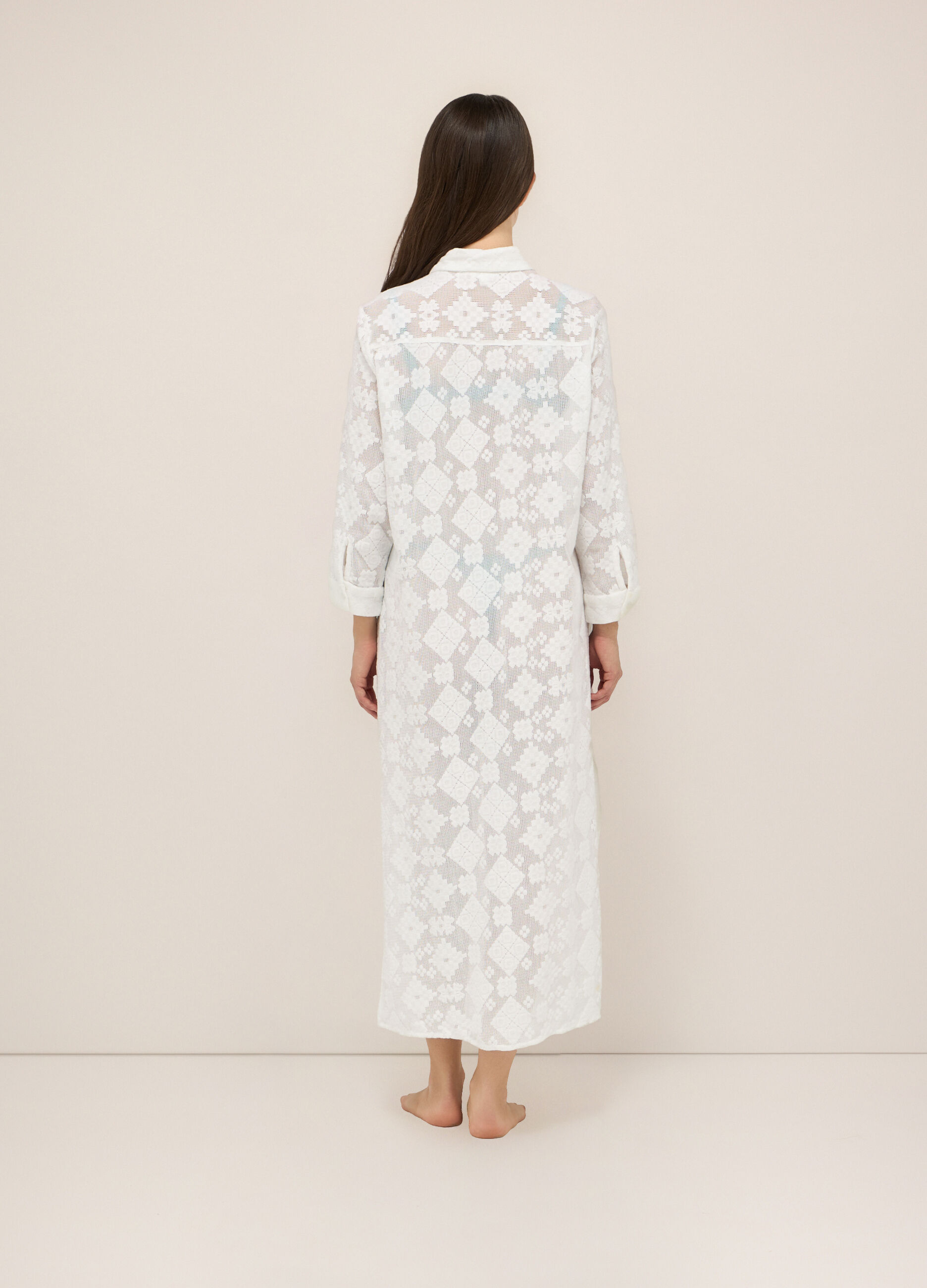 Vestito da spiaggia misto cotone donna_1