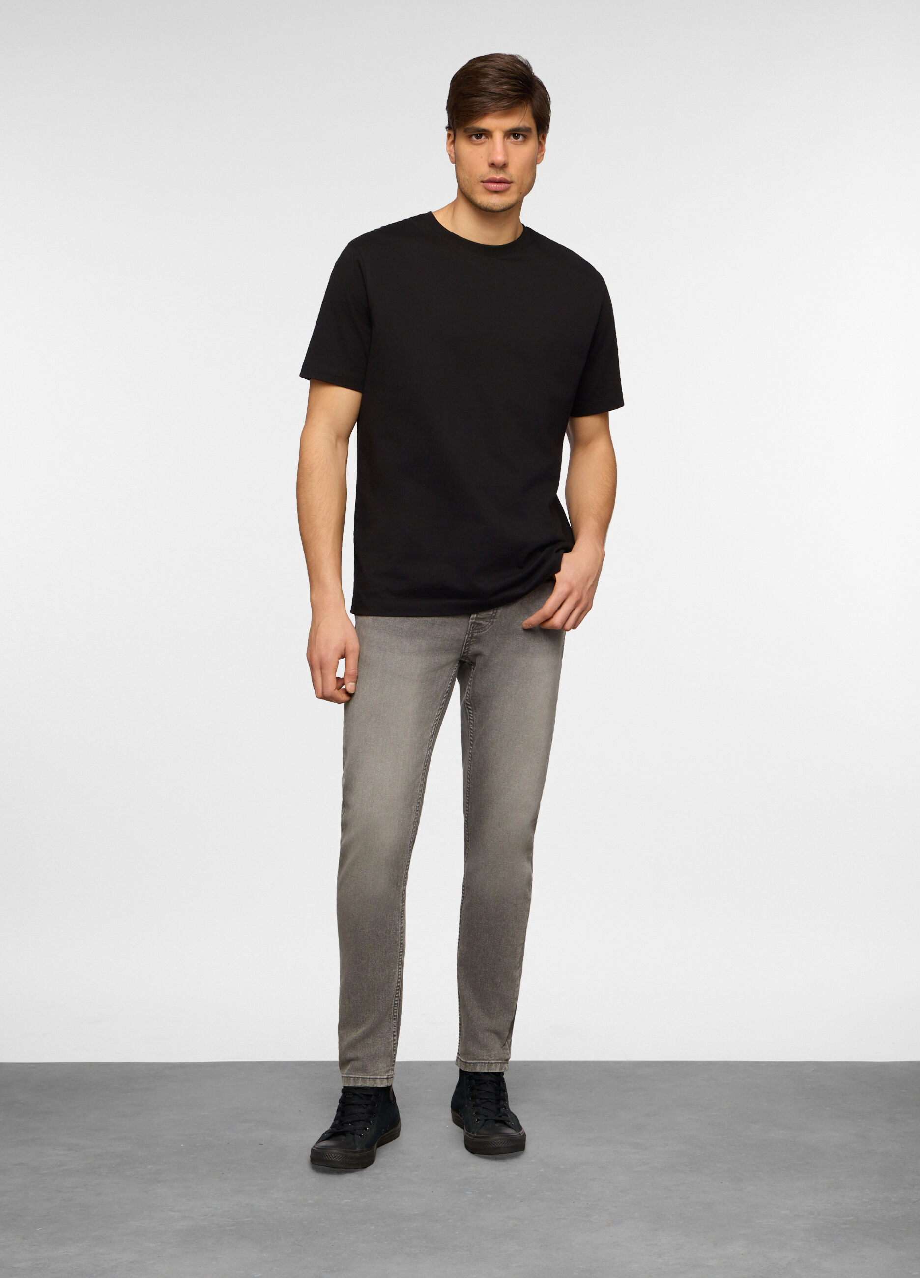 Jeans 5 tasche skinny fit in cotone stretch uomo_0