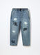 Jogger in denim misto cotone bambino_0