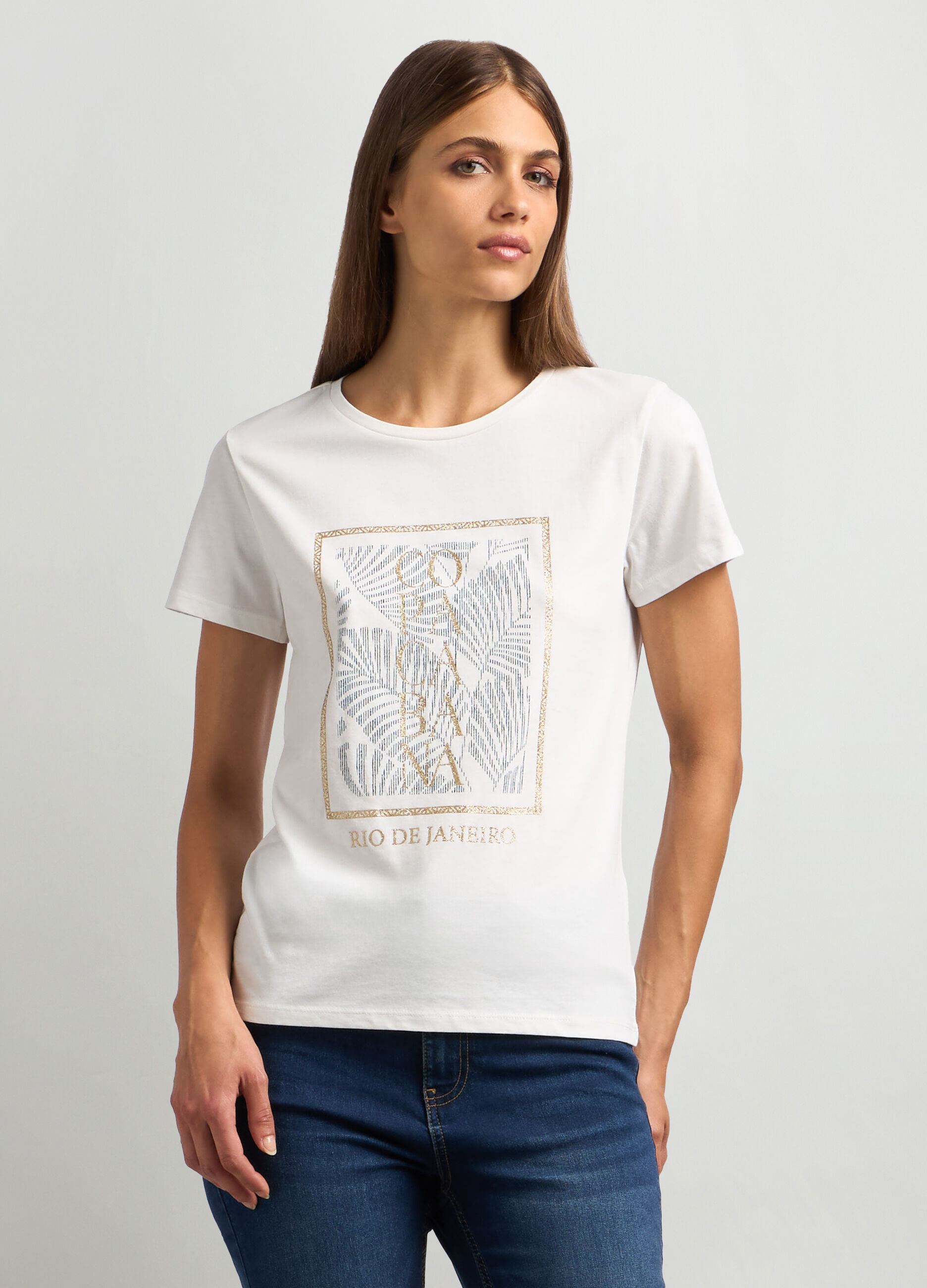 T shirt in puro cotone donna