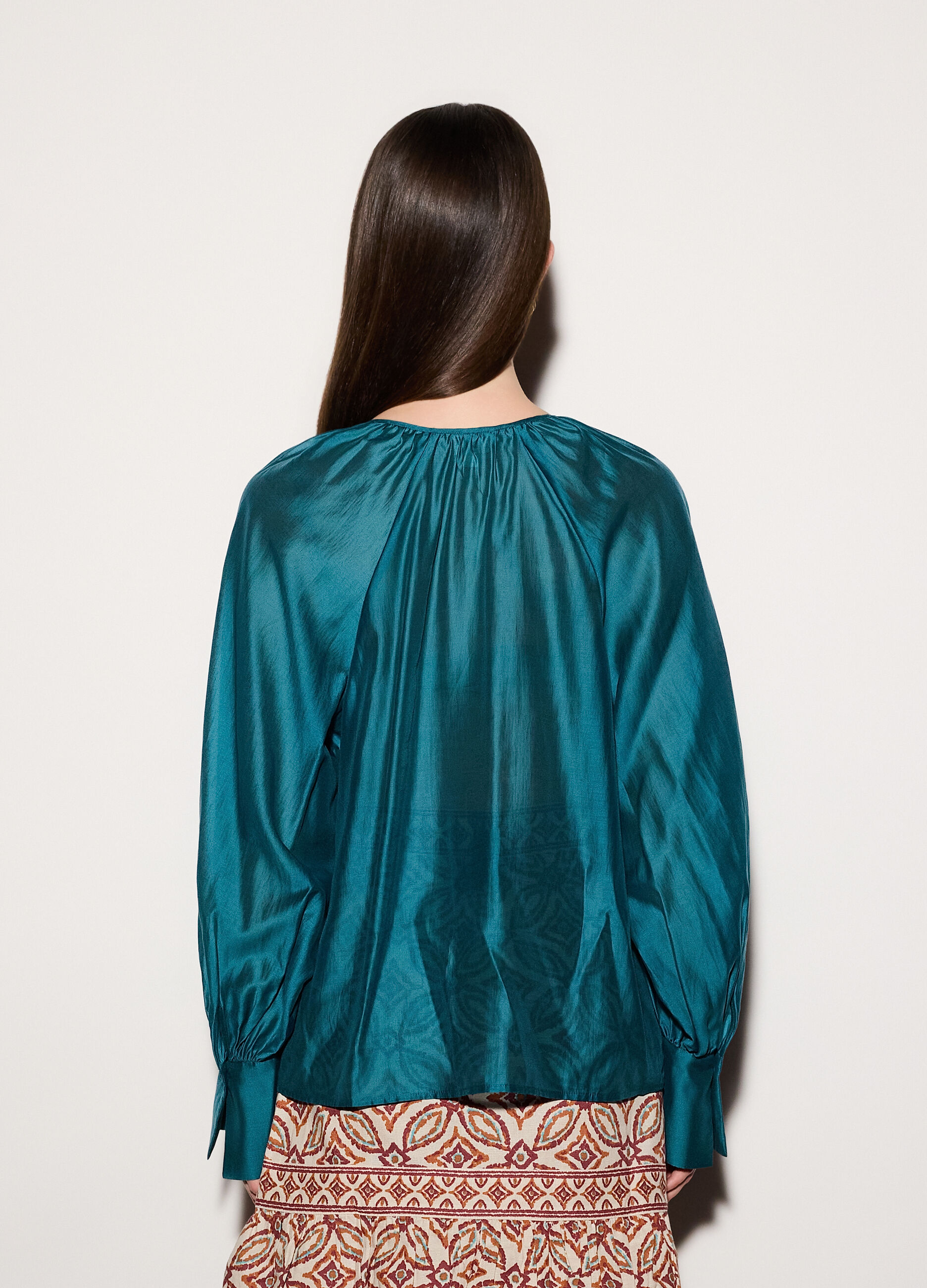 Blusa in mista lyocell donna_2