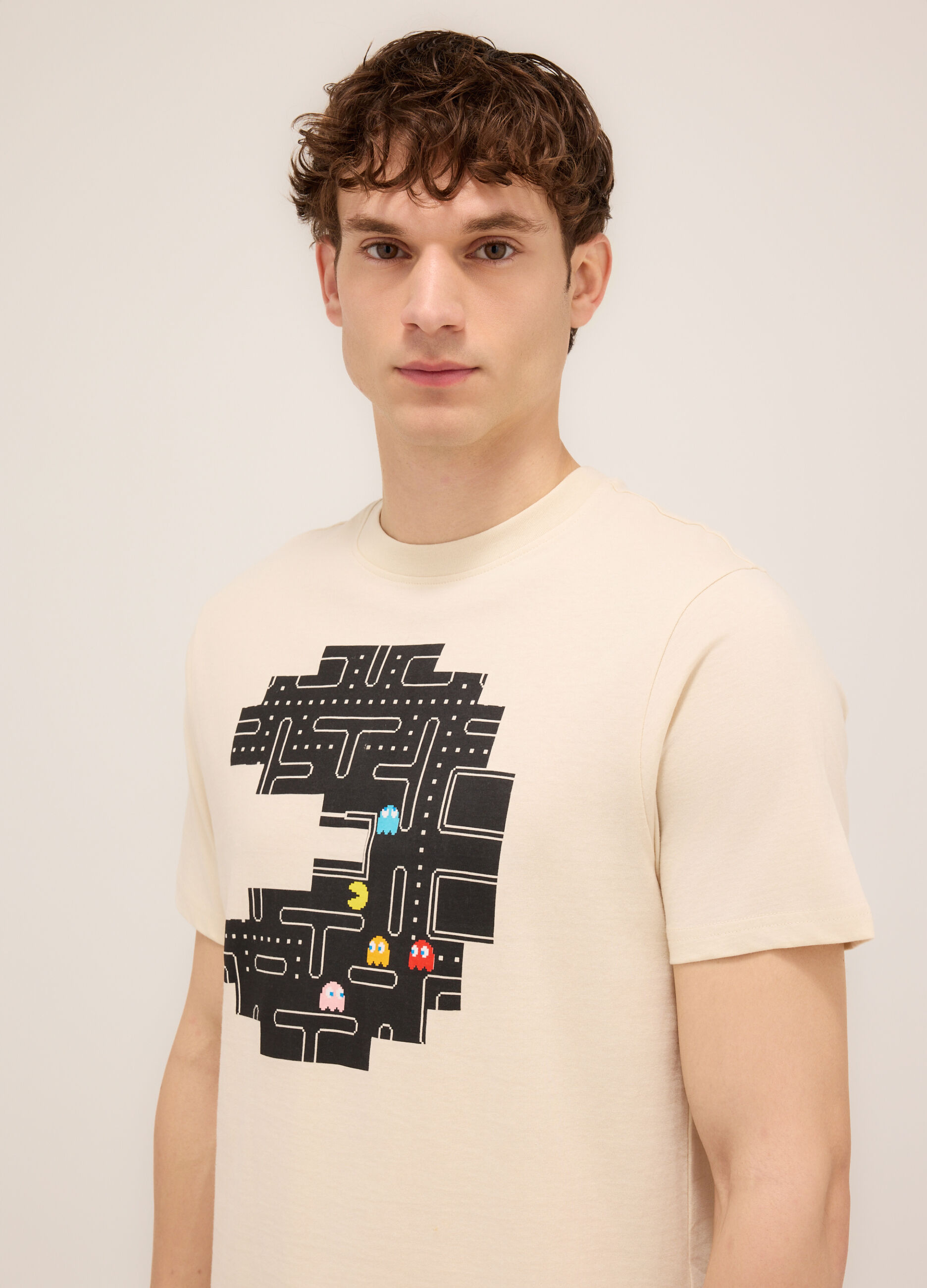 T-shirt girocollo stampa Pac-Man uomo_2