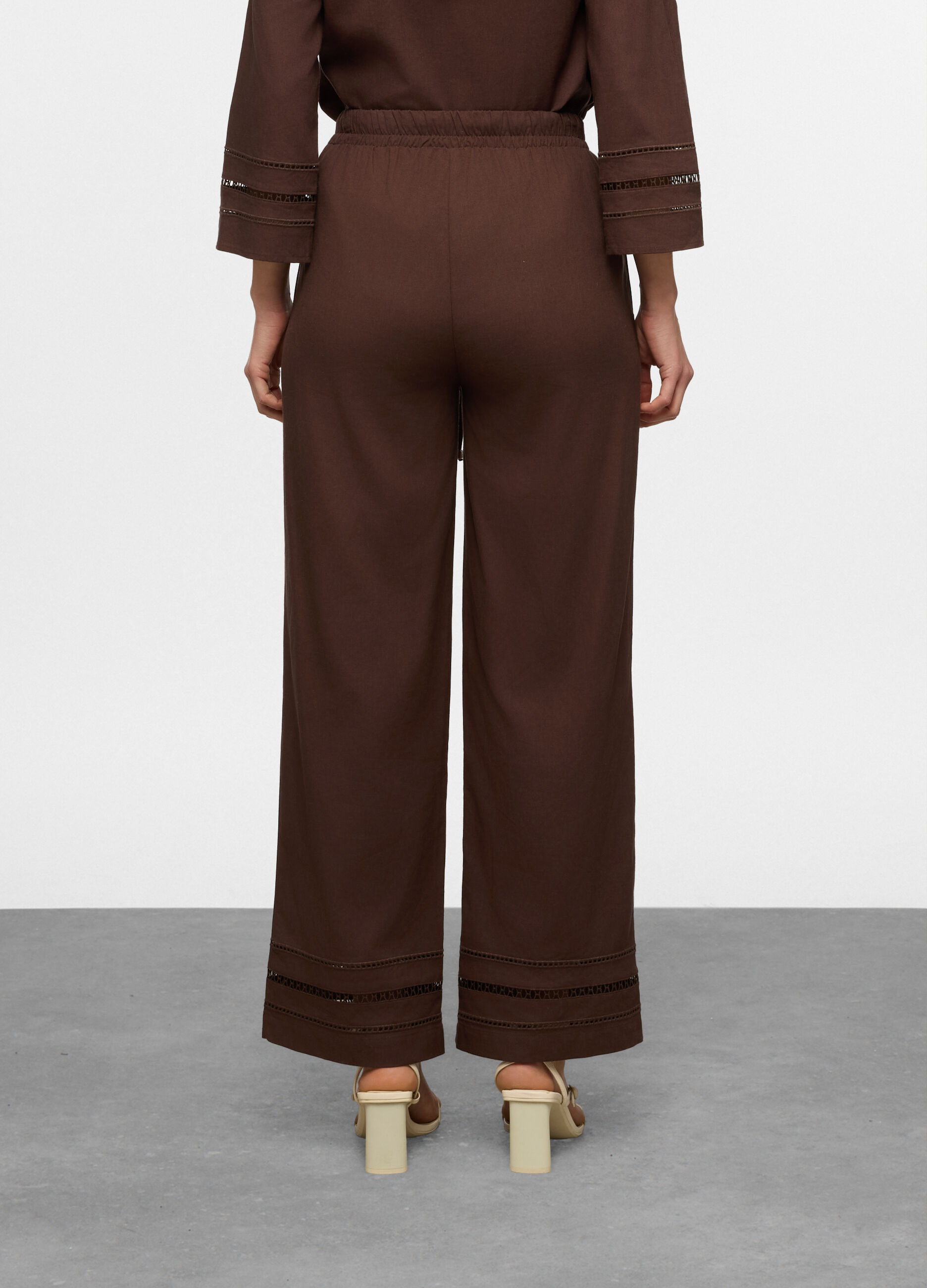 Jogger fit comfort in misto lino donna_1