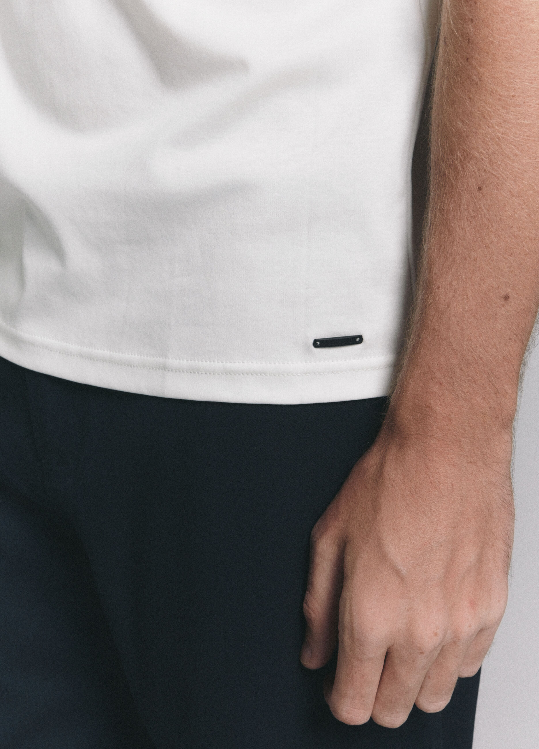 T-shirt girocollo in interlock di cotone uomo_3