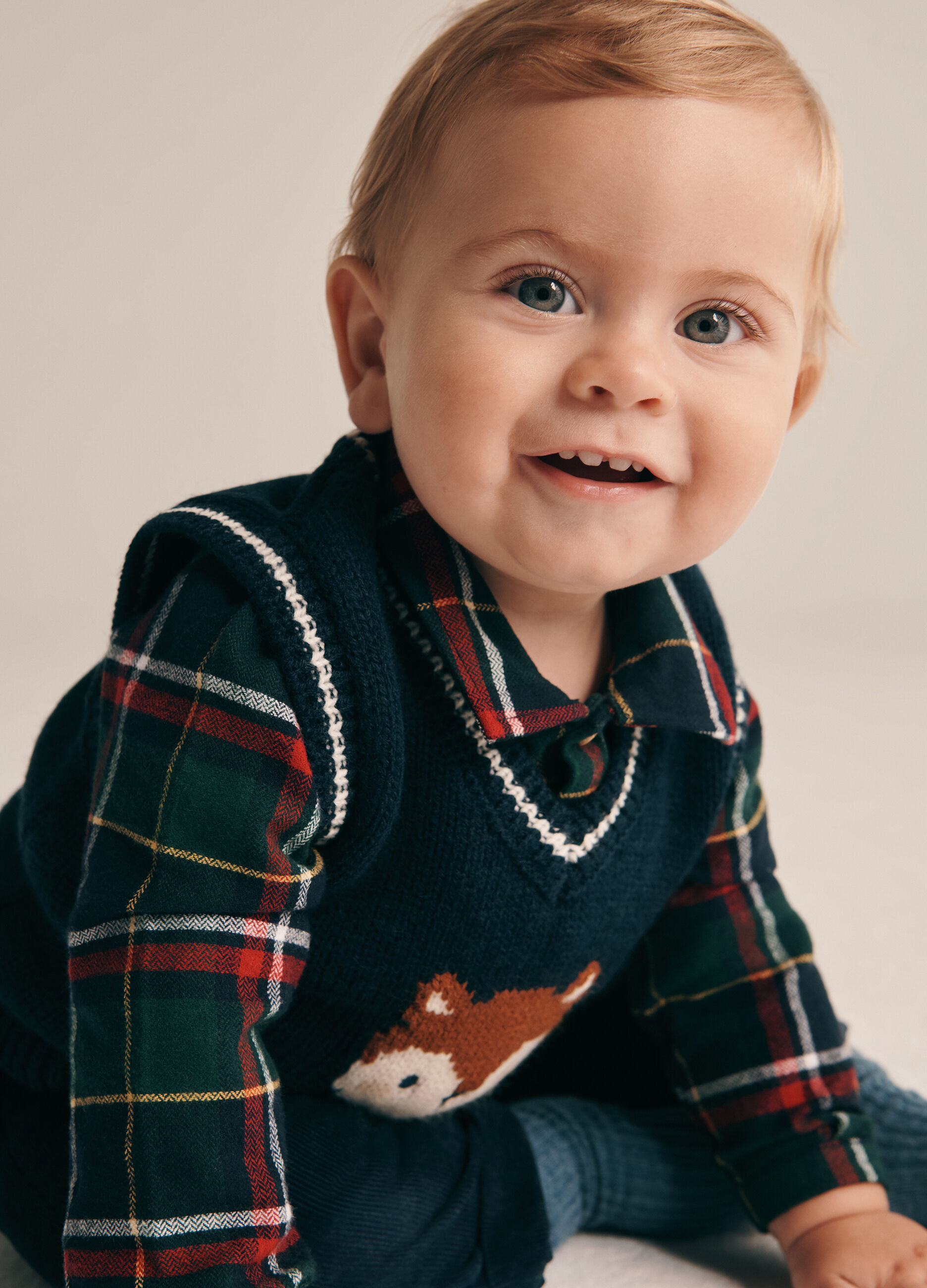 Camicia in twill di puro cotone IANA neonato