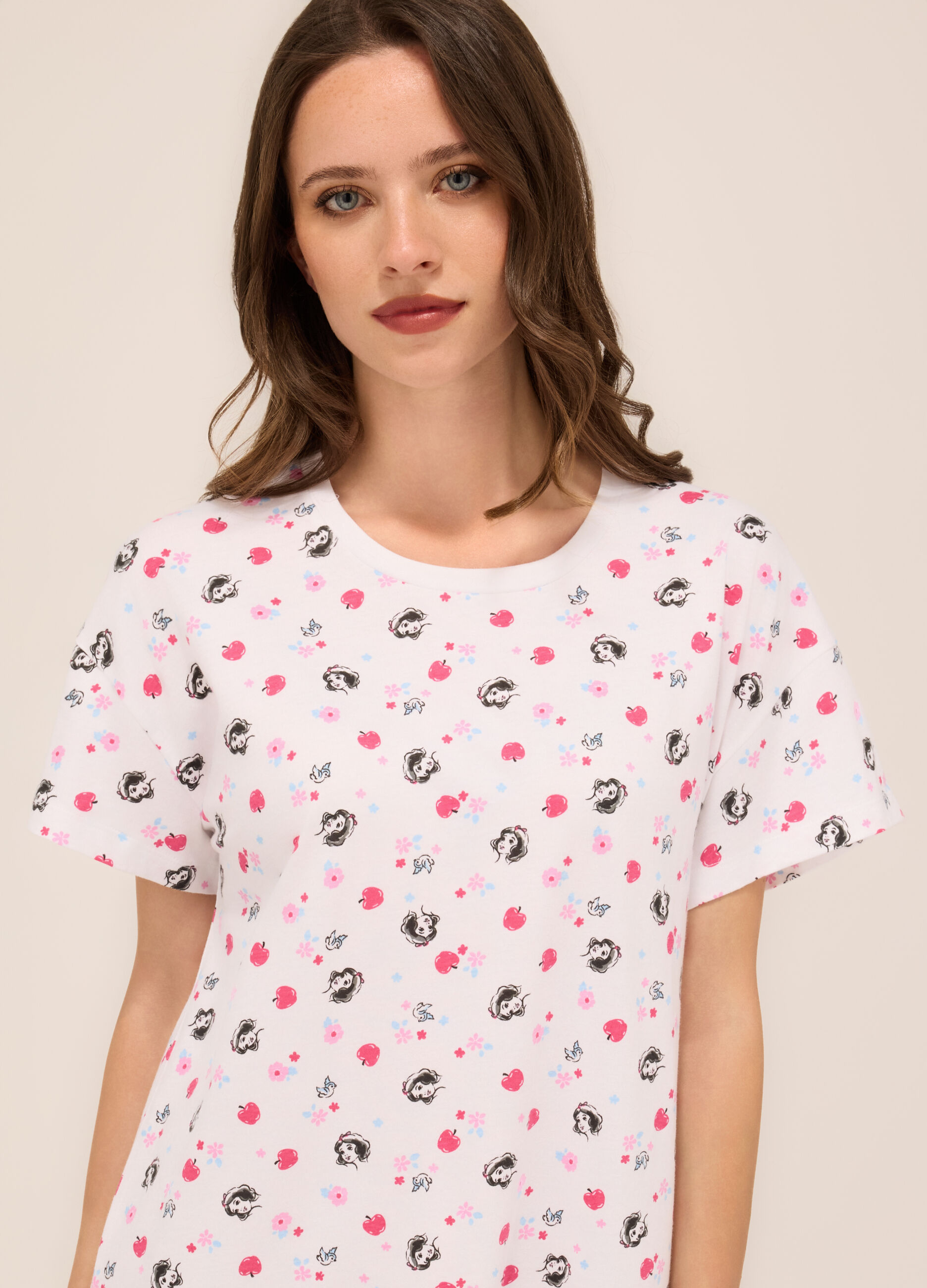 Maxi t-shirt da notte in puro cotone donna_2