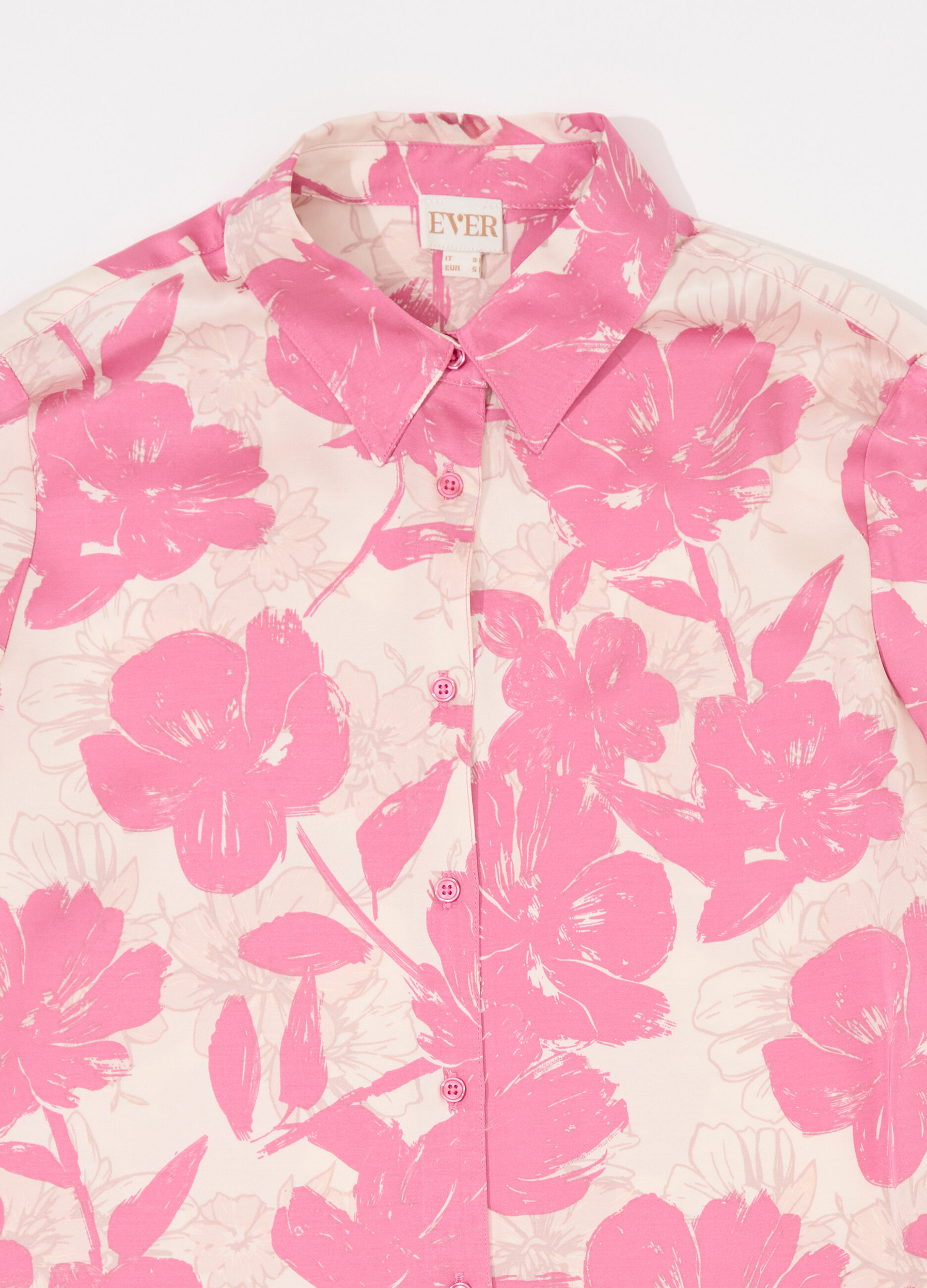 Camicia in viscosa satin con stampa floreale donna_6
