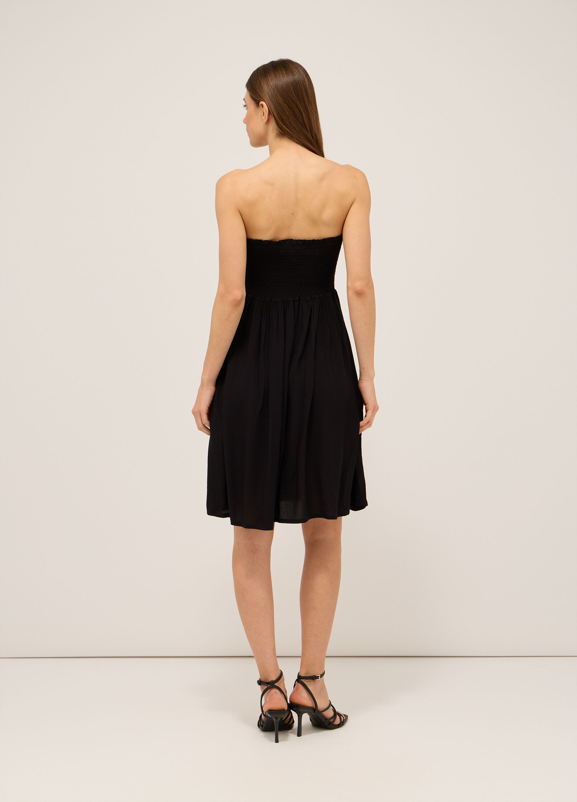 Abito corto in pura viscosa donna_1