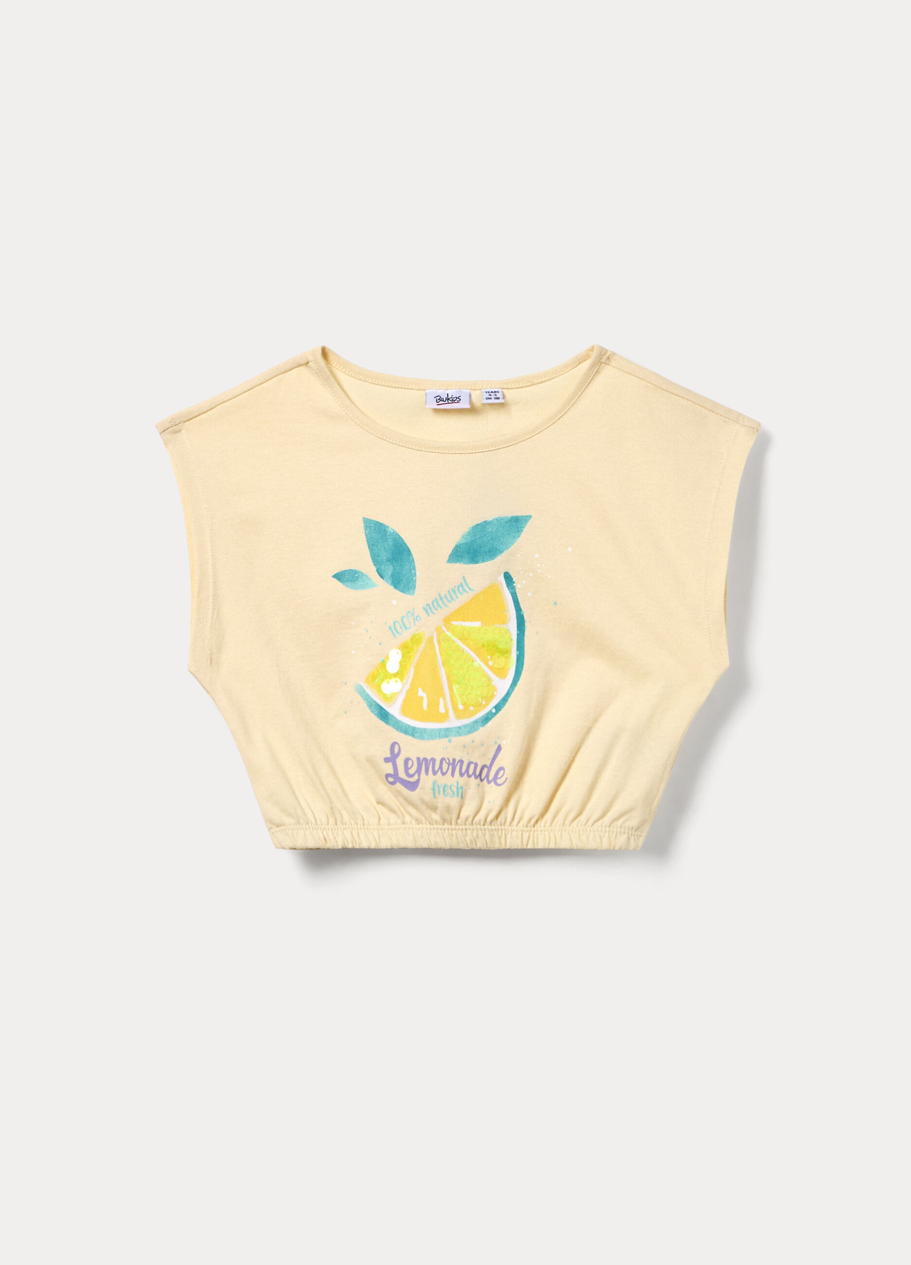 Top over fit in jersey di puro cotone bambina_0