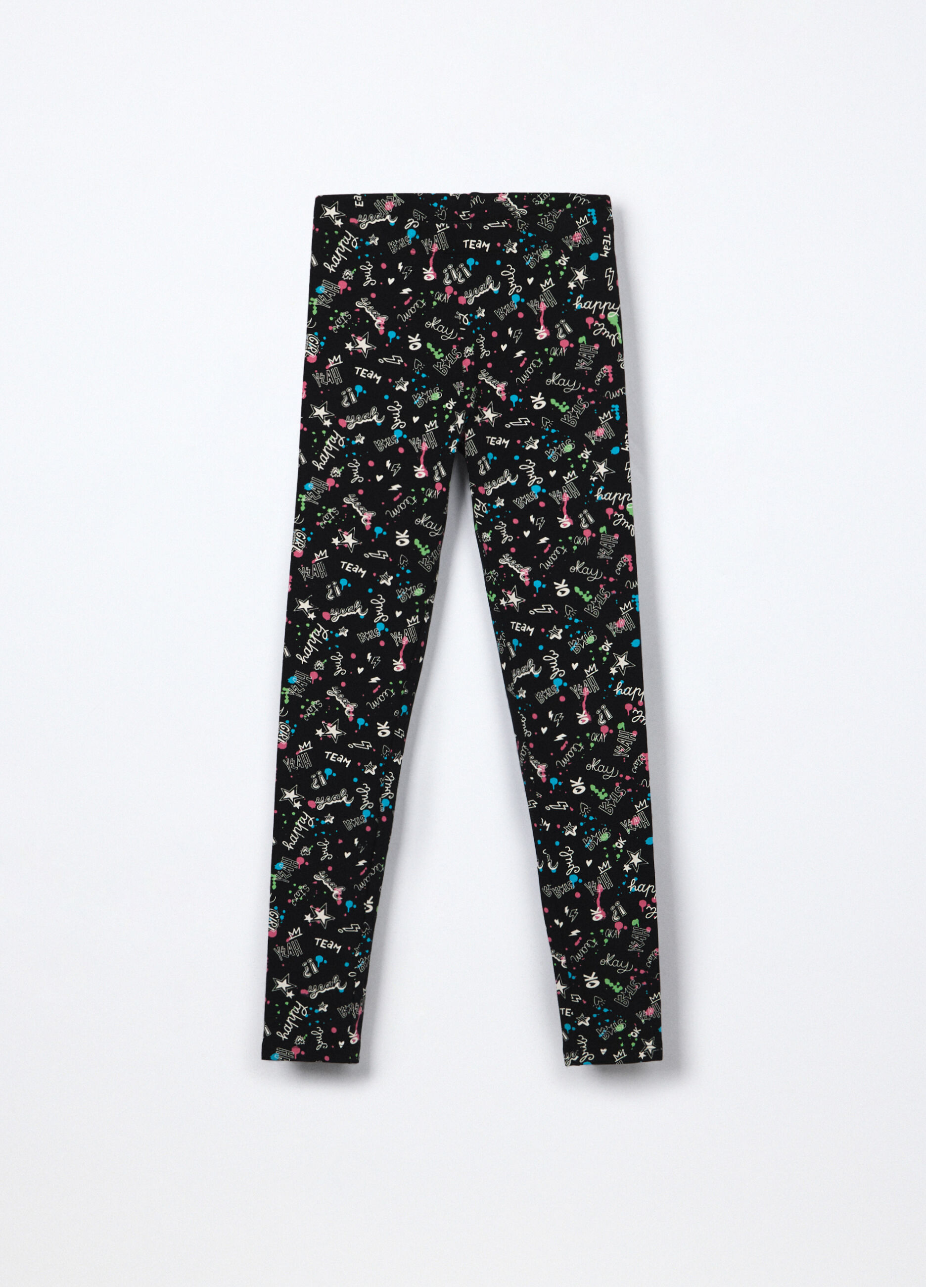 Leggings in jersey di cotone stretch ragazza_0