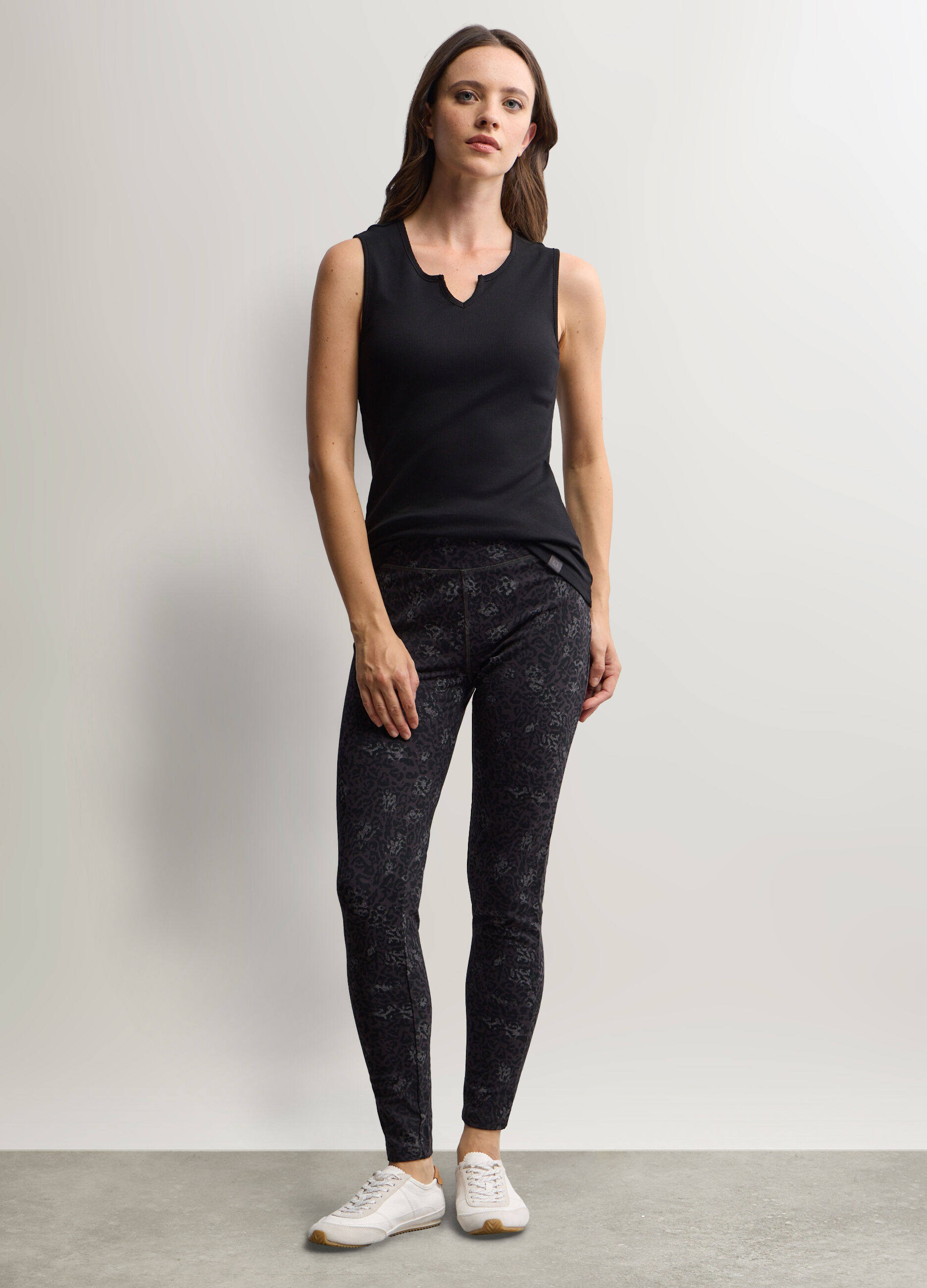 Leggings Skinny Fit in jersey di cotone stretch donna_0