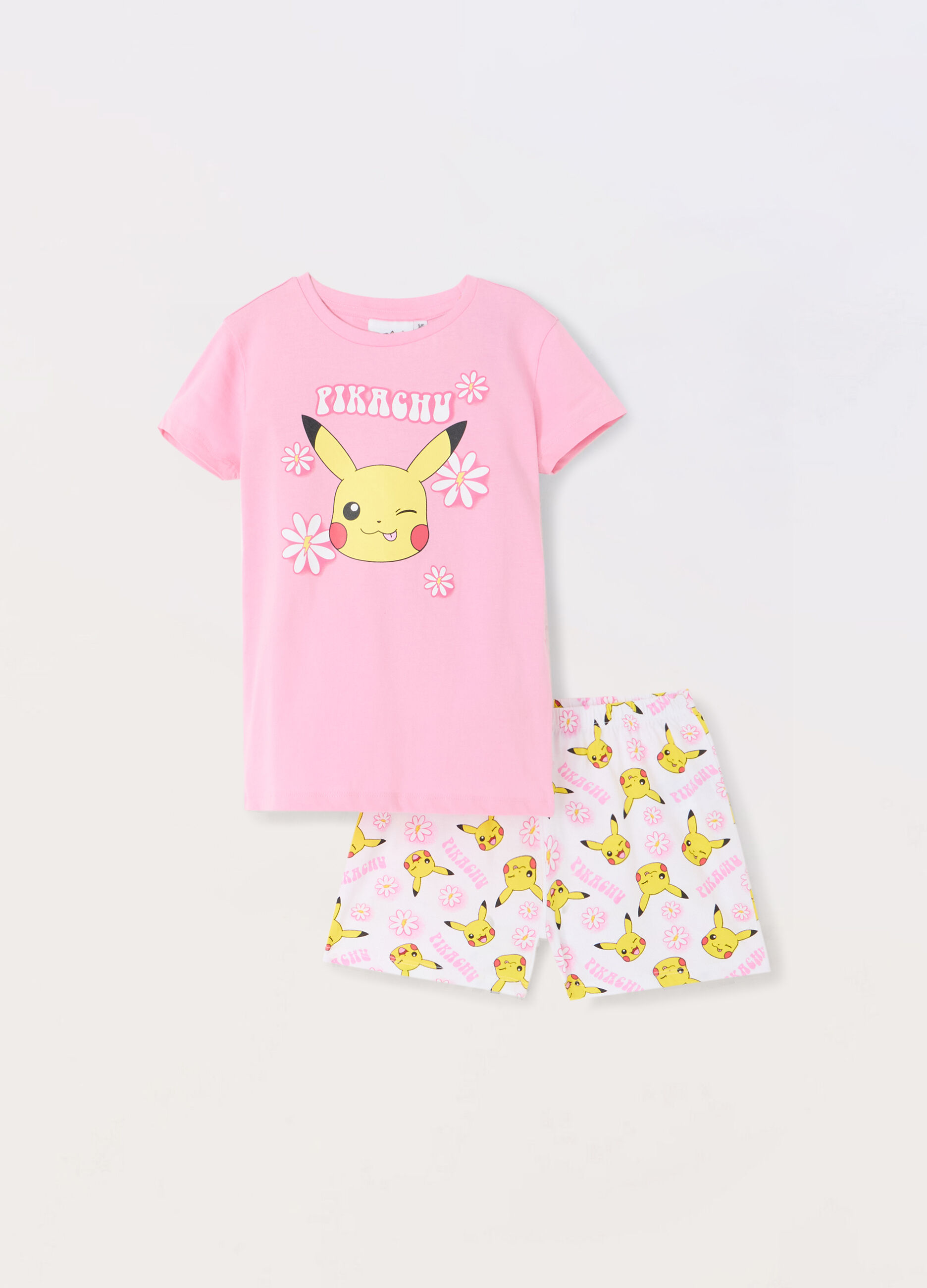 Set pigiama corto in jersey di puro cotone bambina_0