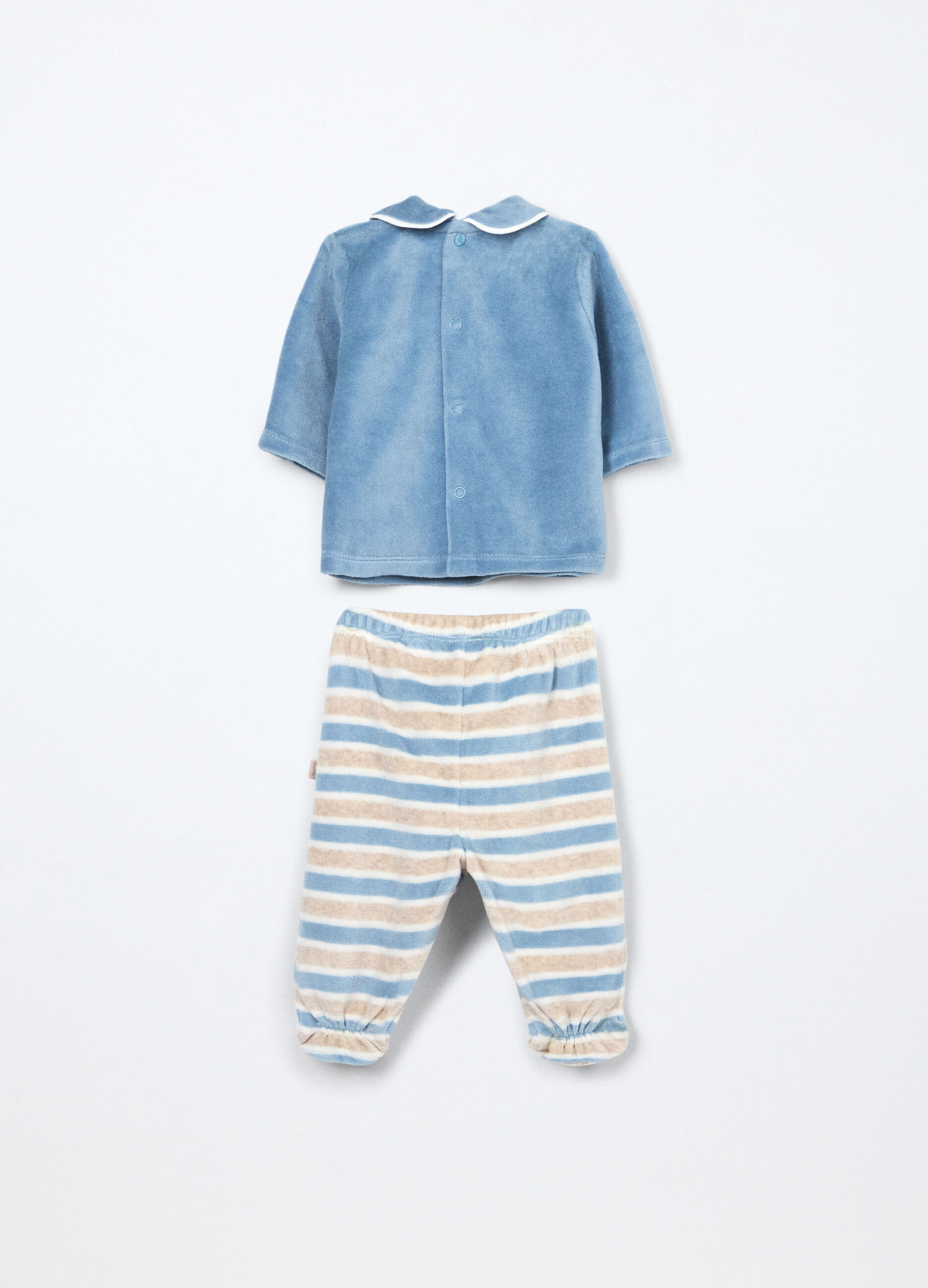Set in misto cotone velour neonato_1