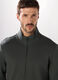 Felpa con zip in puro cotone uomo_2