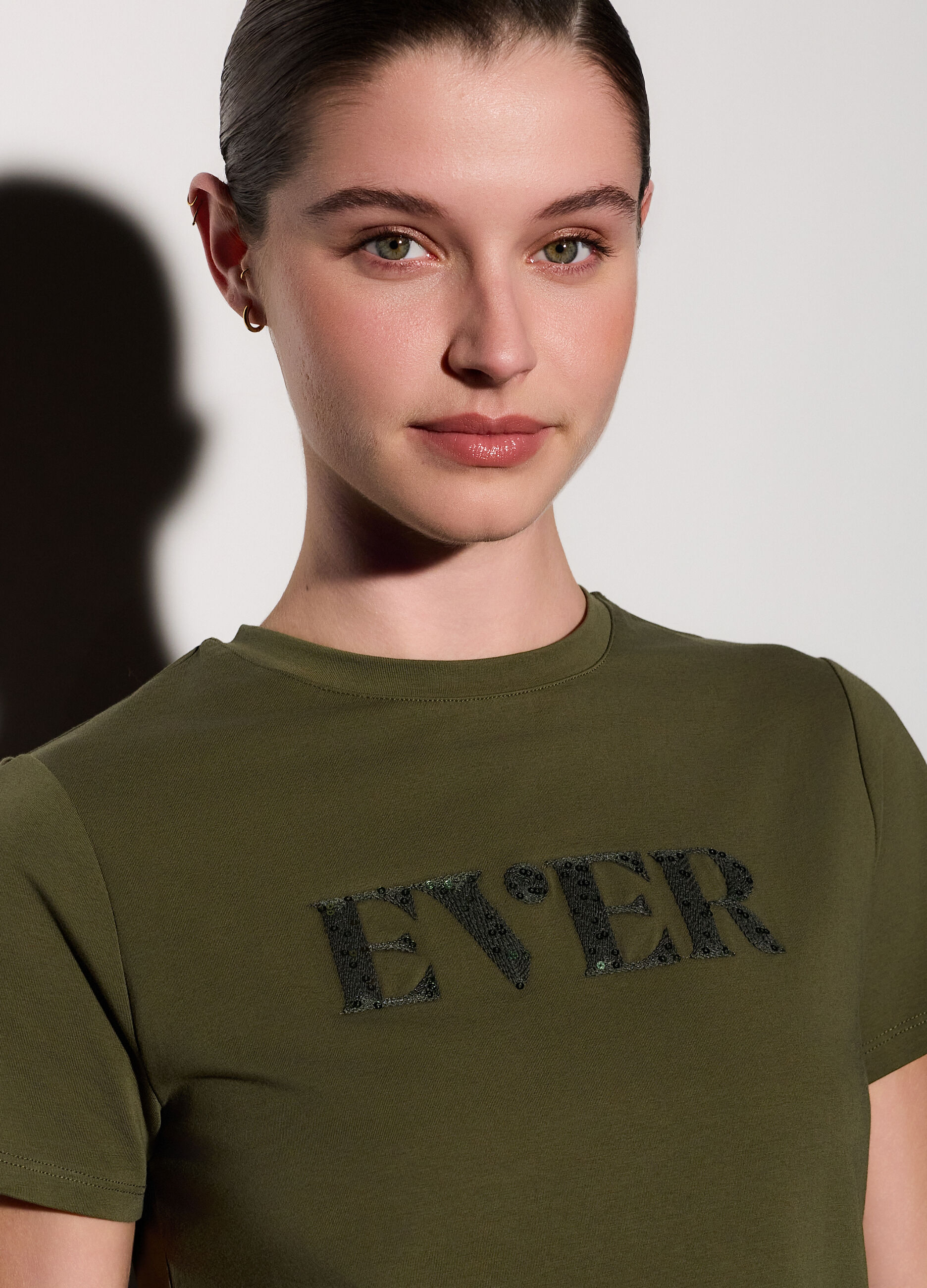 T-shirt girocollo stretch donna_3