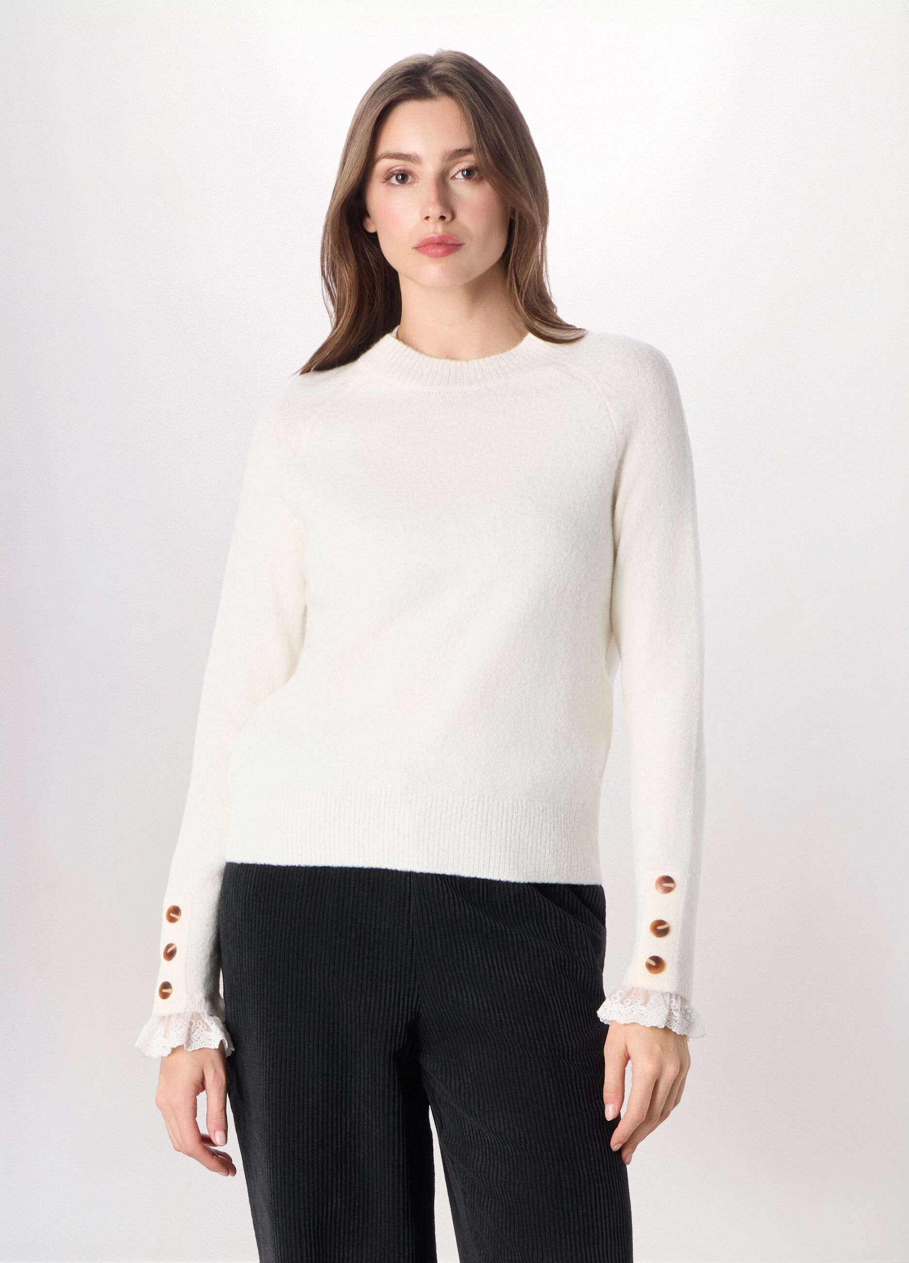 Tricot con inserti donna _0