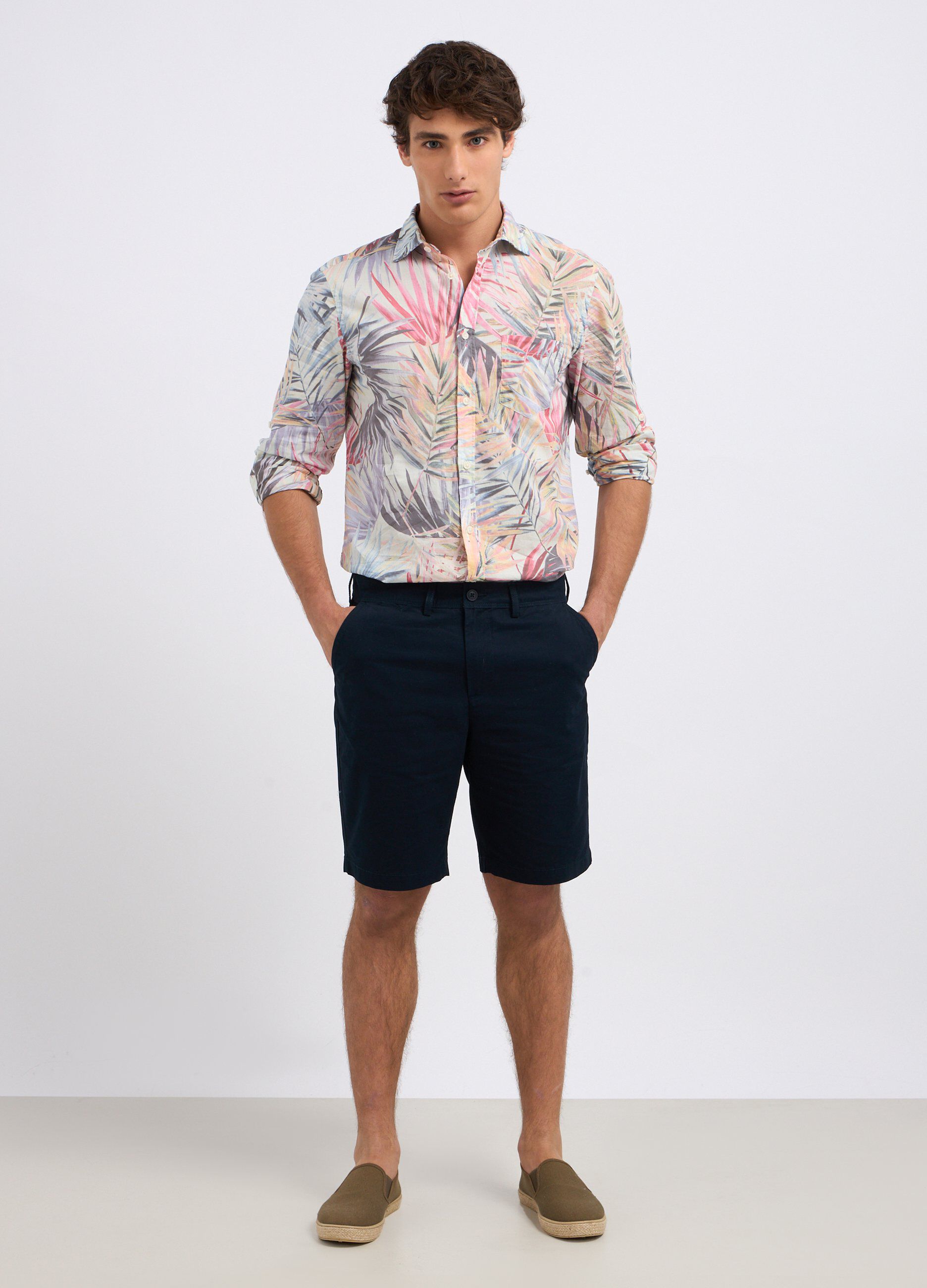 Shorts chino in puro cotone uomo_0