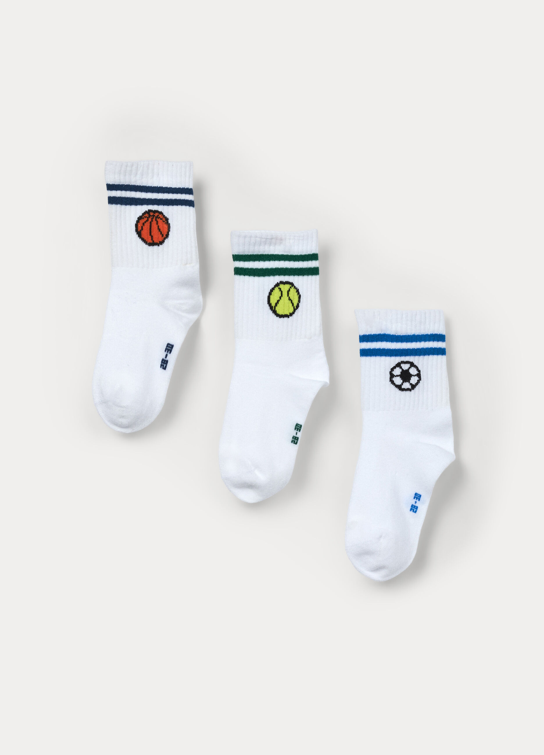 Pack 3 calze corte in spugna misto cotone _1