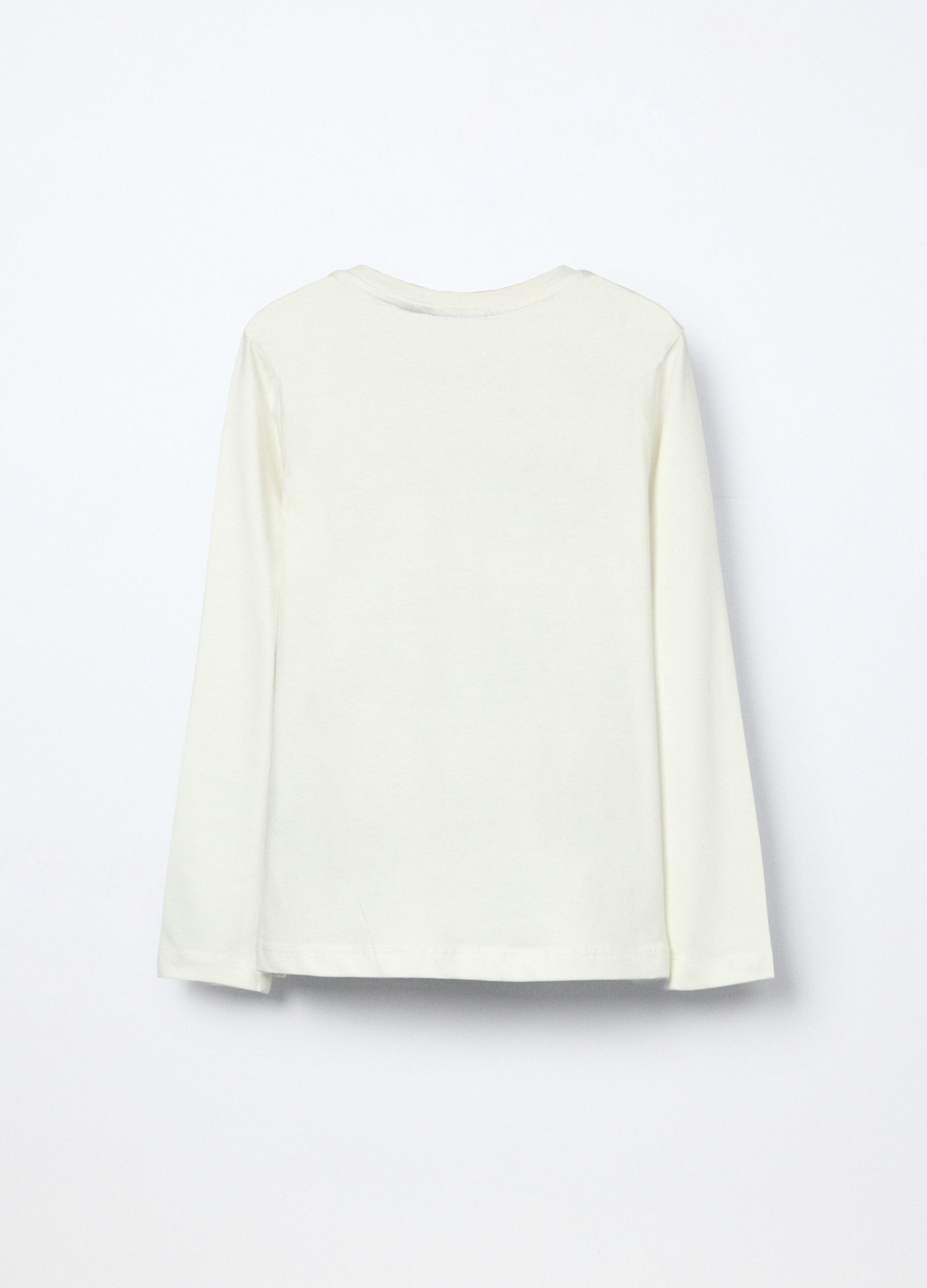 T-shirt in jersey di cotone stretch bambina_1