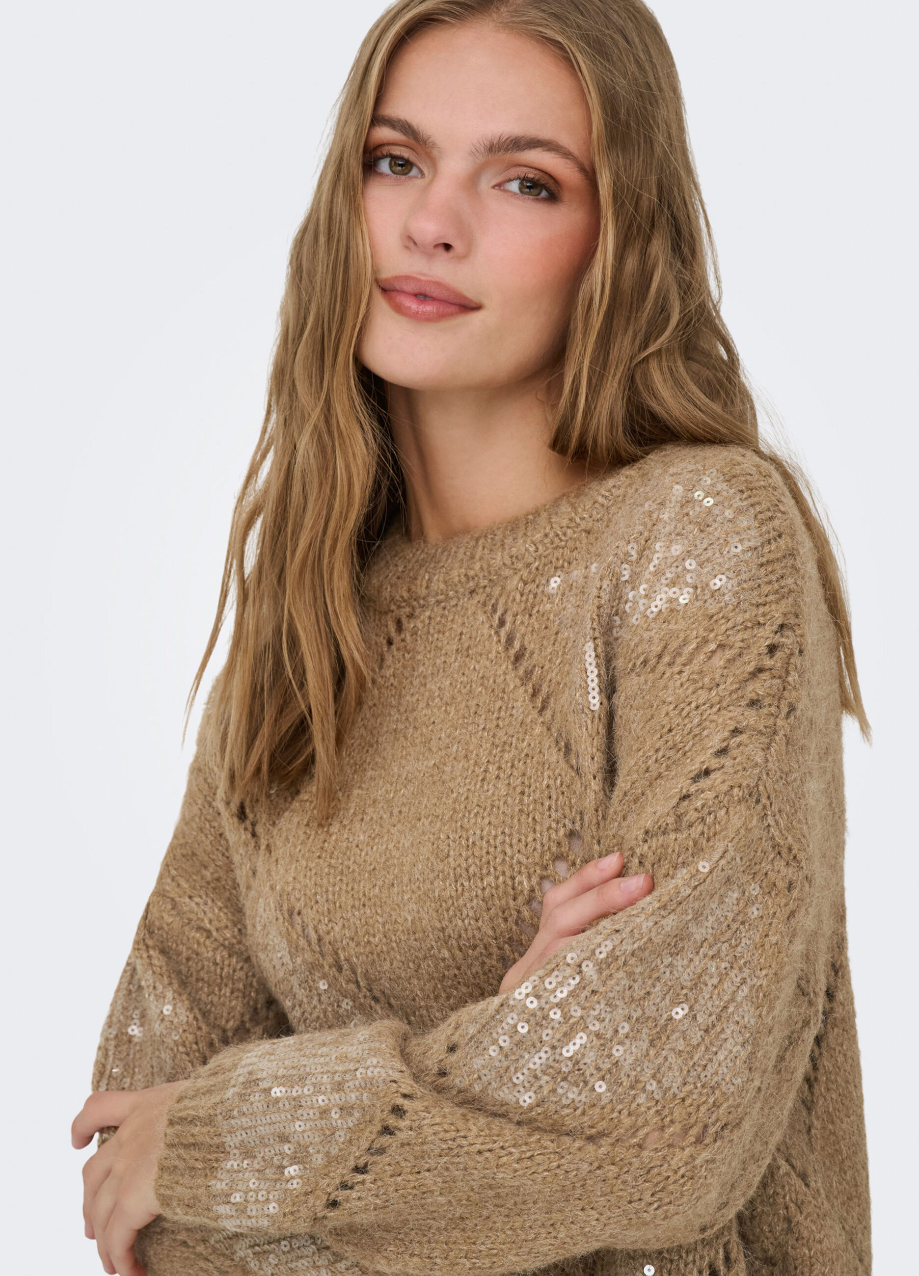 Tricot con paillettes donna_6