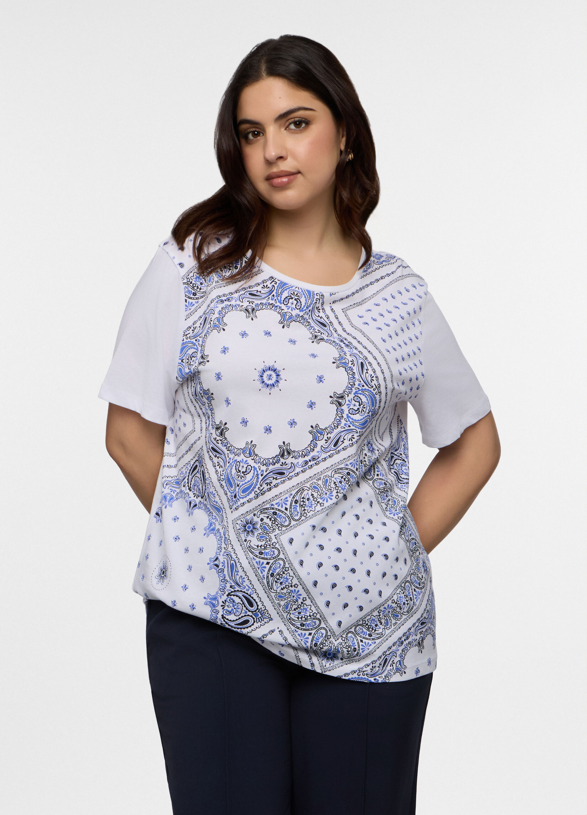 T-shirt girocollo donna curvy_0