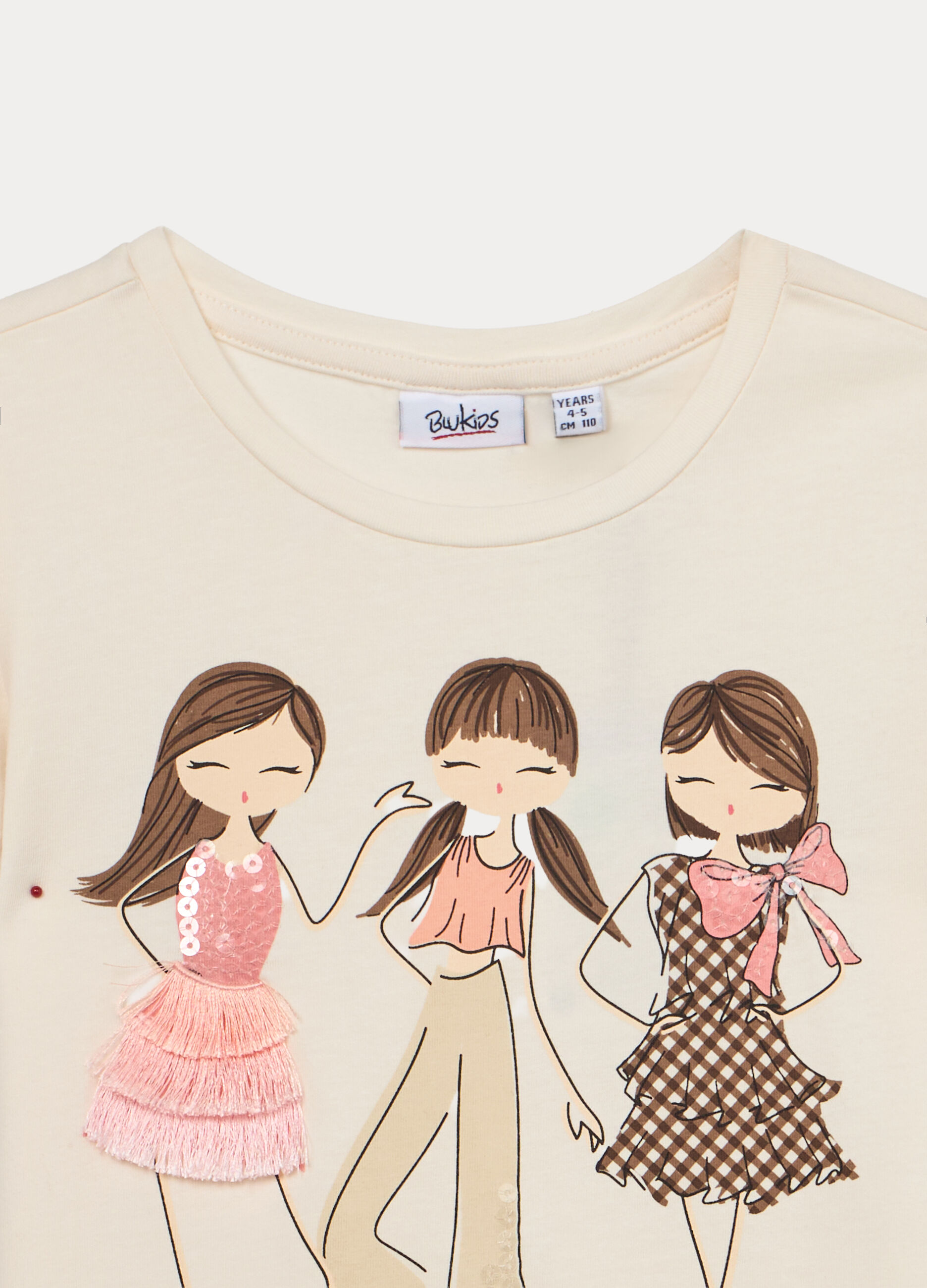 T-shirt in jersey di cotone stretch bambina_2