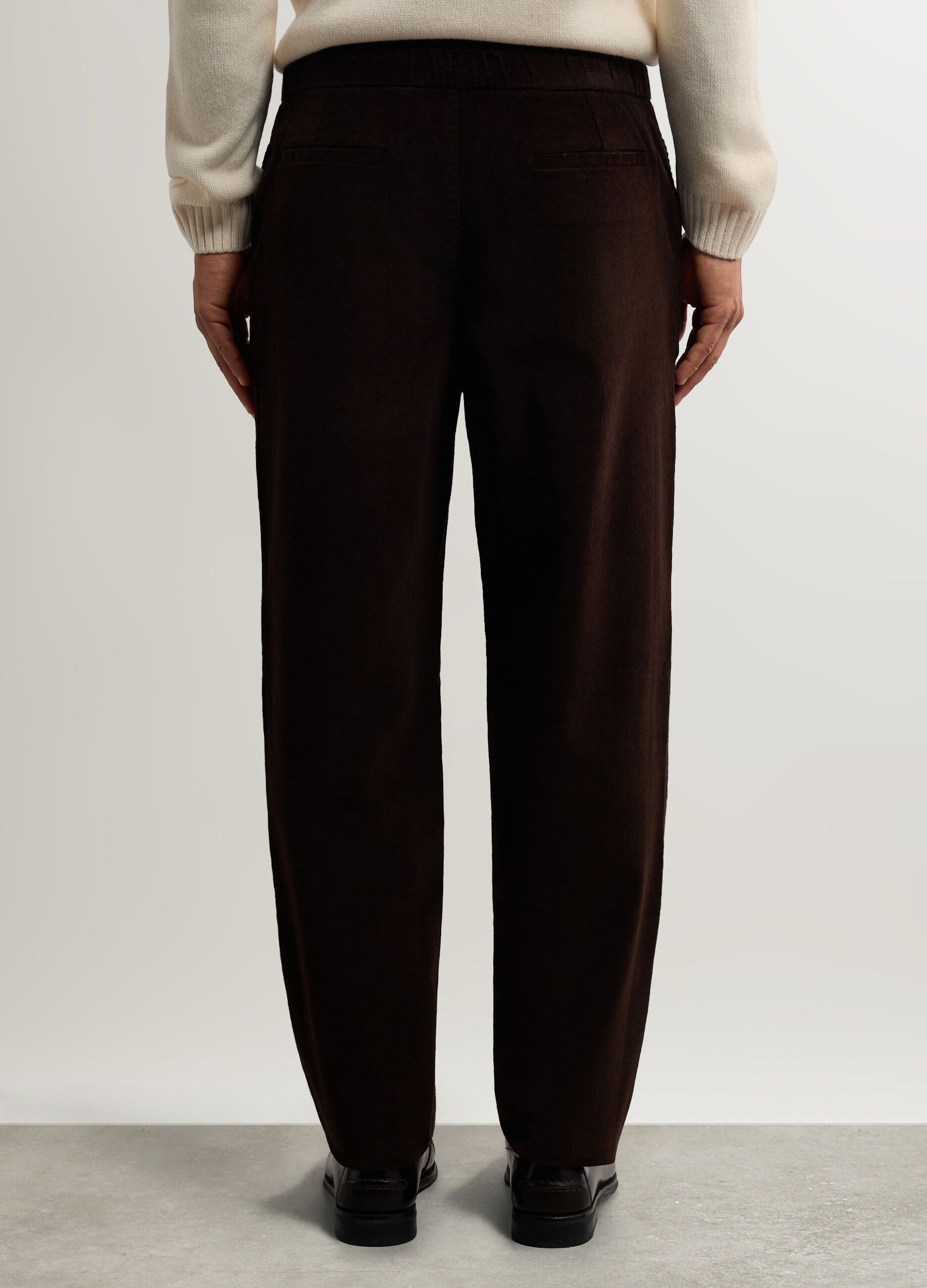 Pantalone chino in velluto a coste di cotone uomo_2