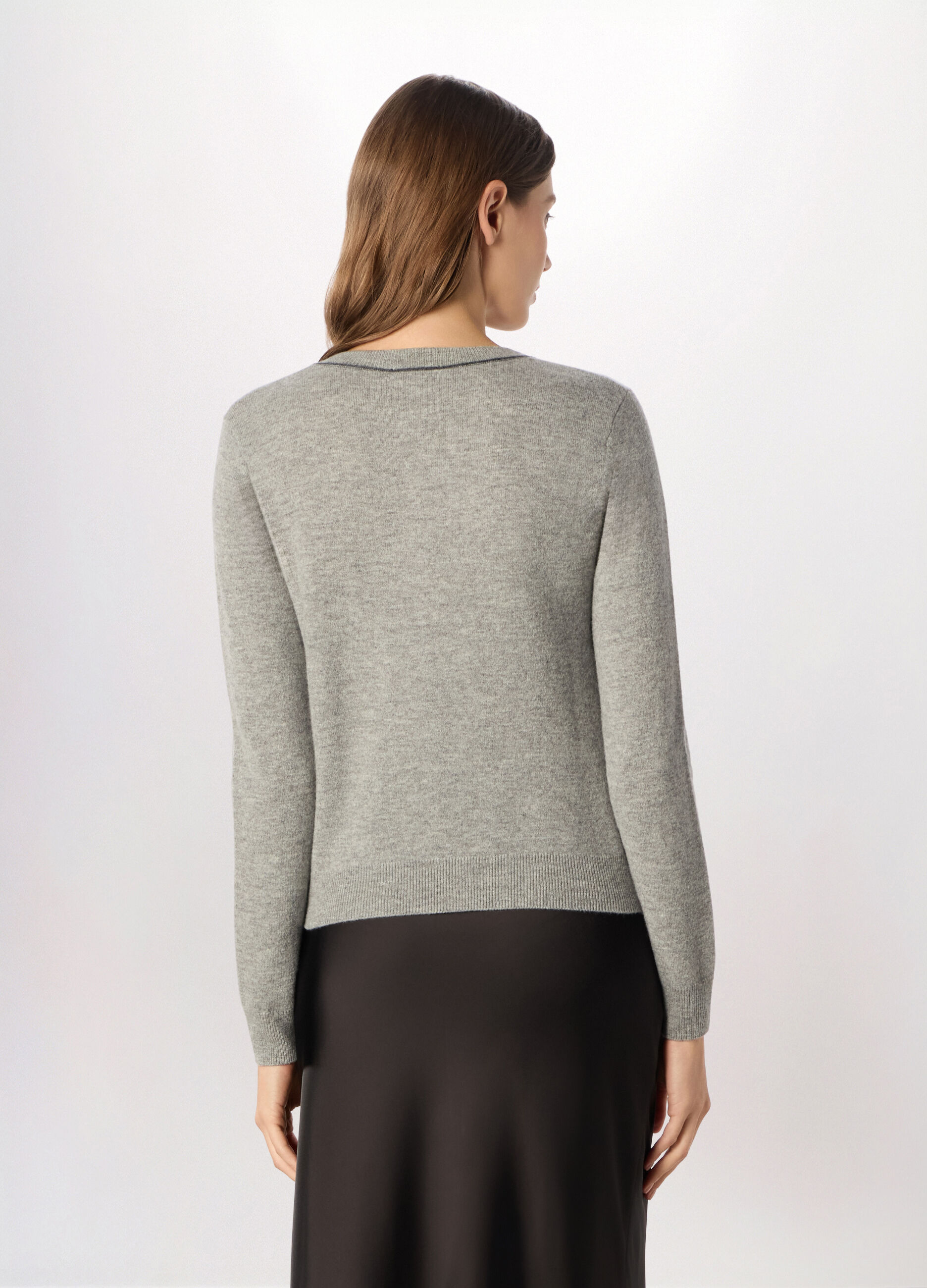 Cardigan tricot in pura lana donna_1