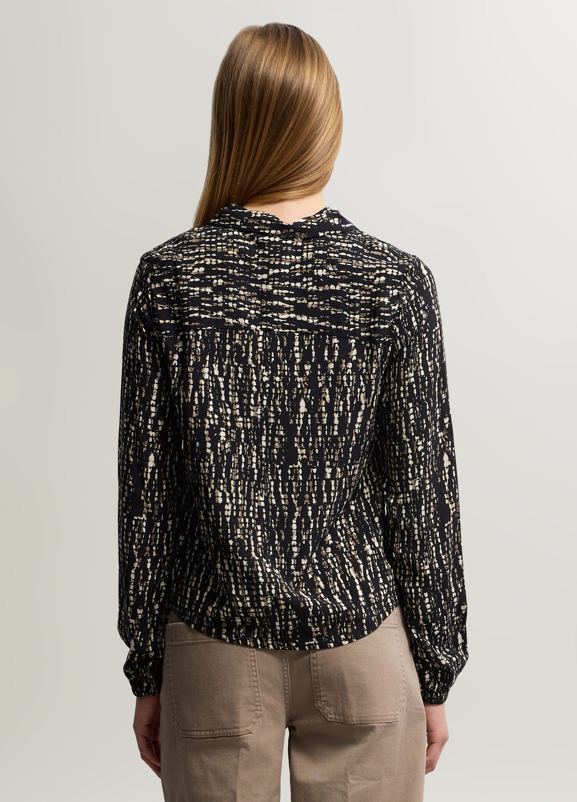 Camicia Fit Regular con colletto alla francese in pura viscosa donna_1