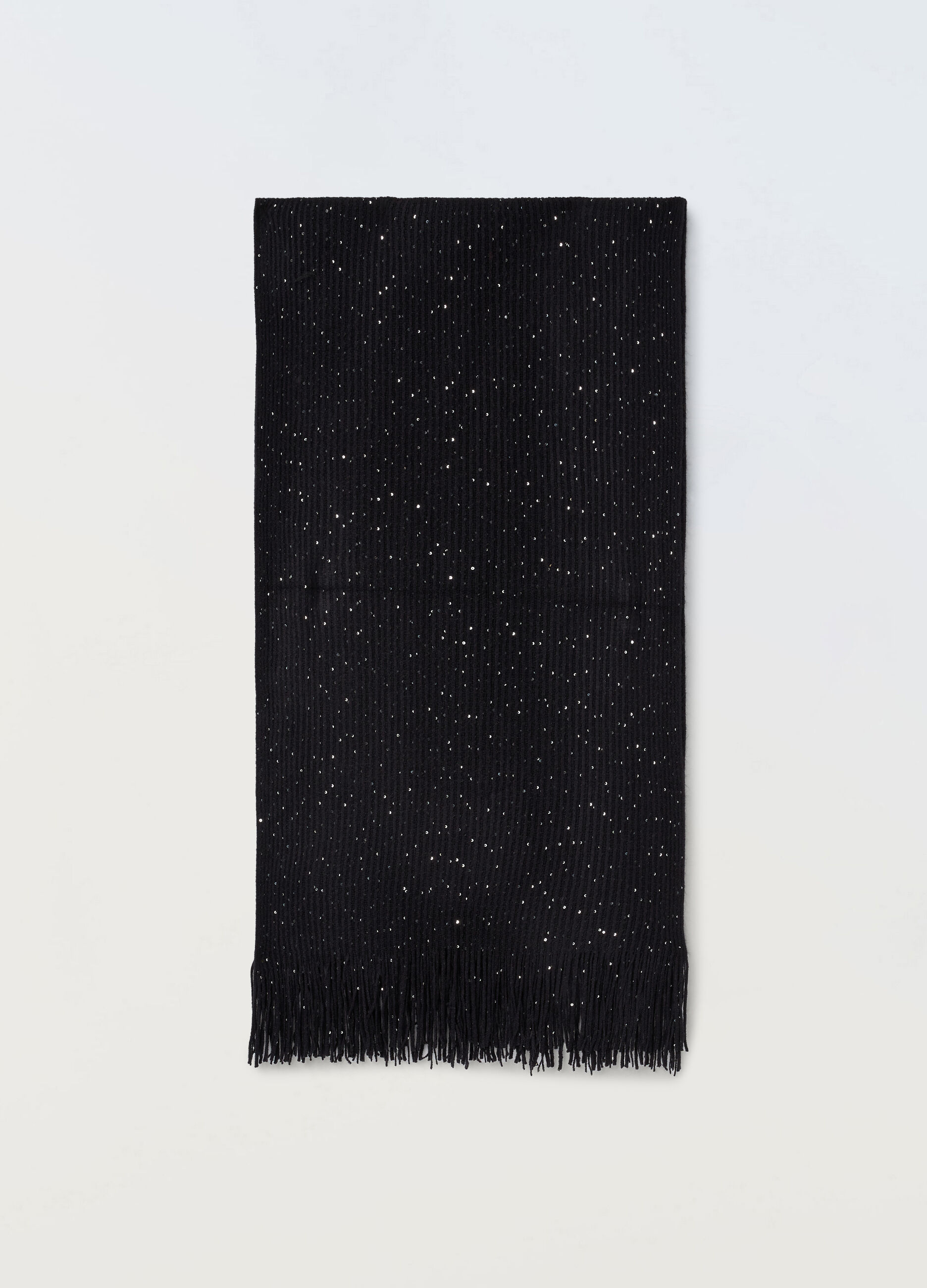Sciarpa in costina con paillettes donna_0