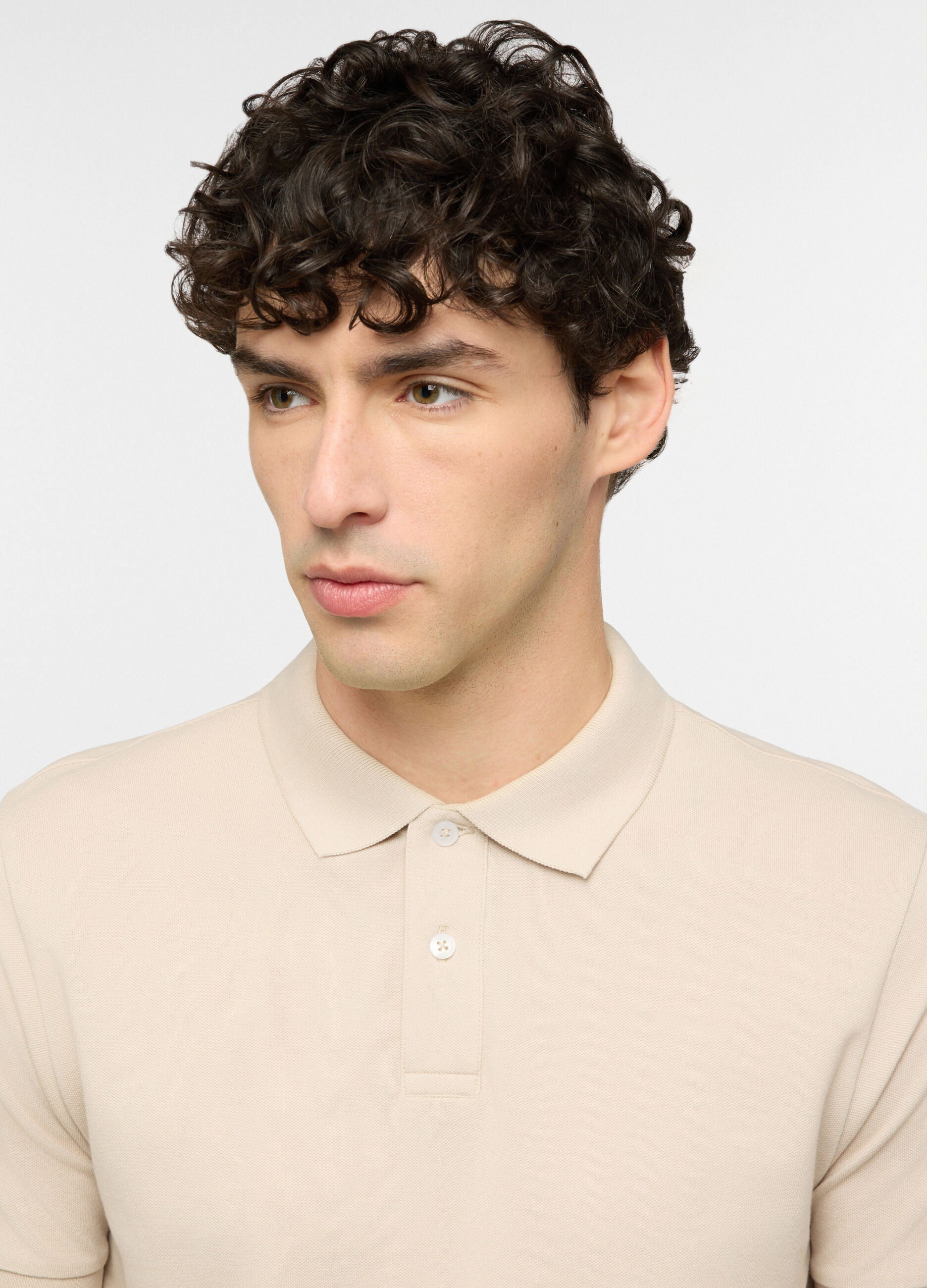 Polo a maniche corte in piquet di cotone uomo_2