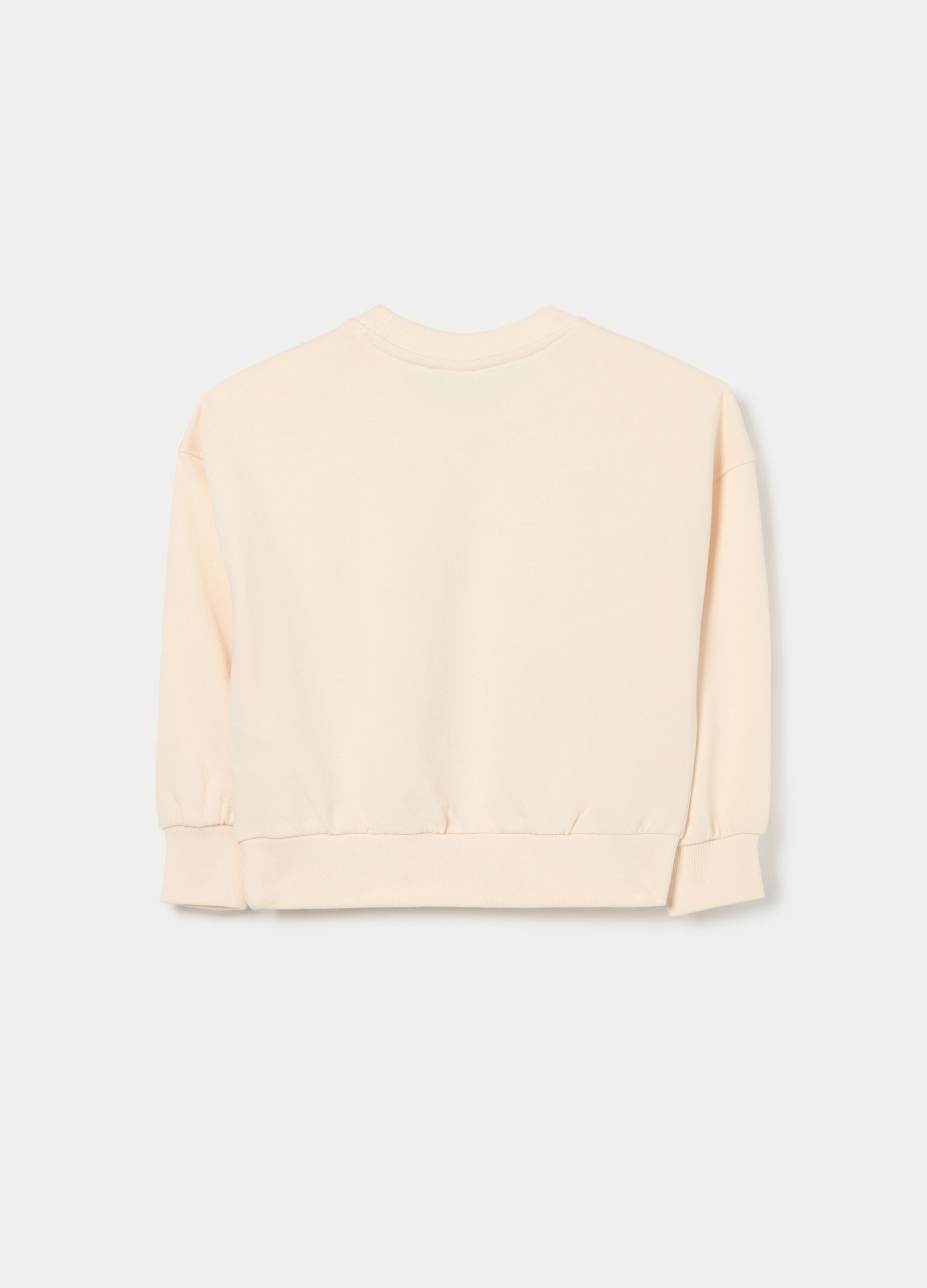 Felpa girocollo in french terry di puro cotone bambina_1