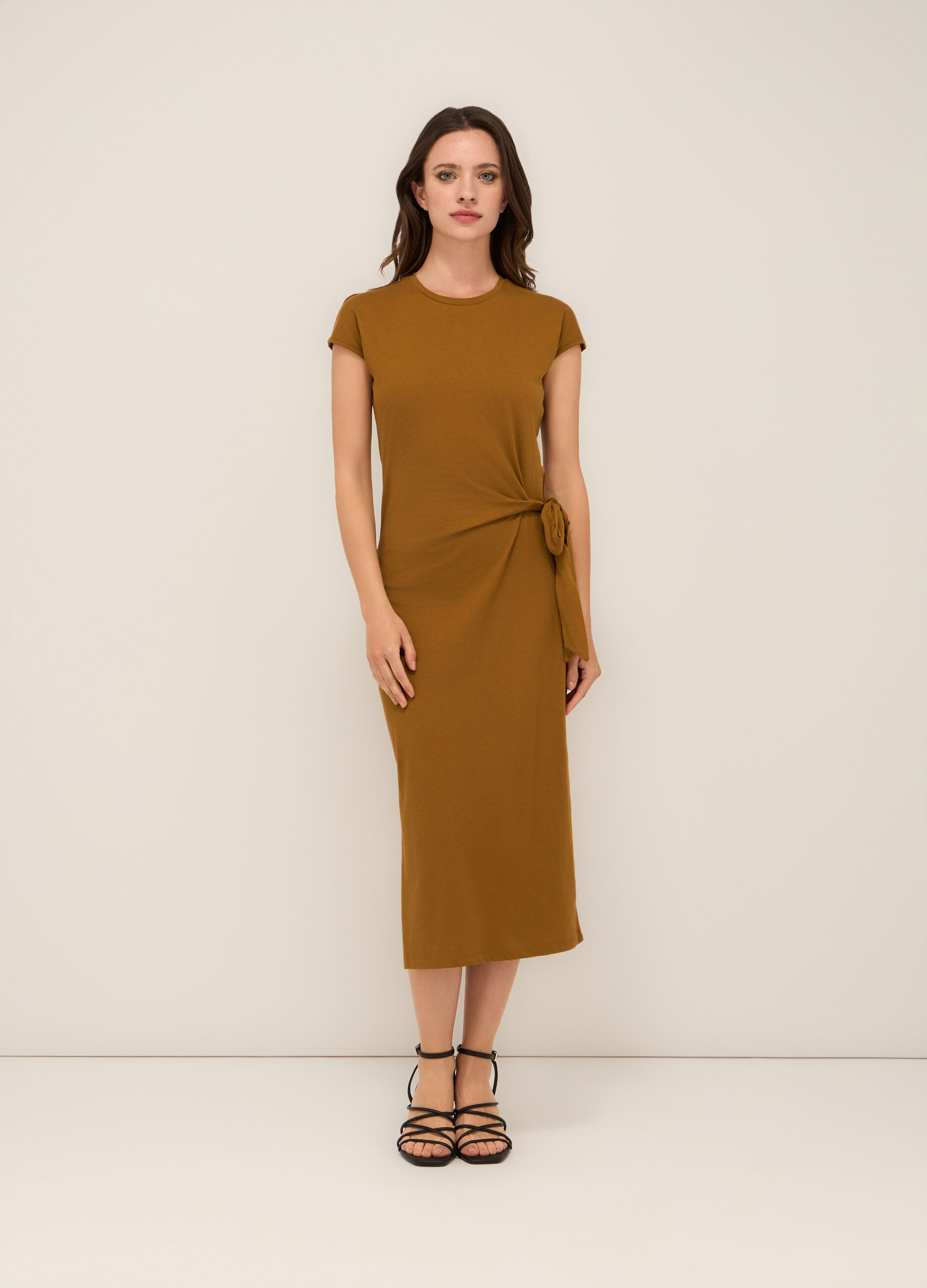 Abito lungo in jersey di puro cotone donna_0