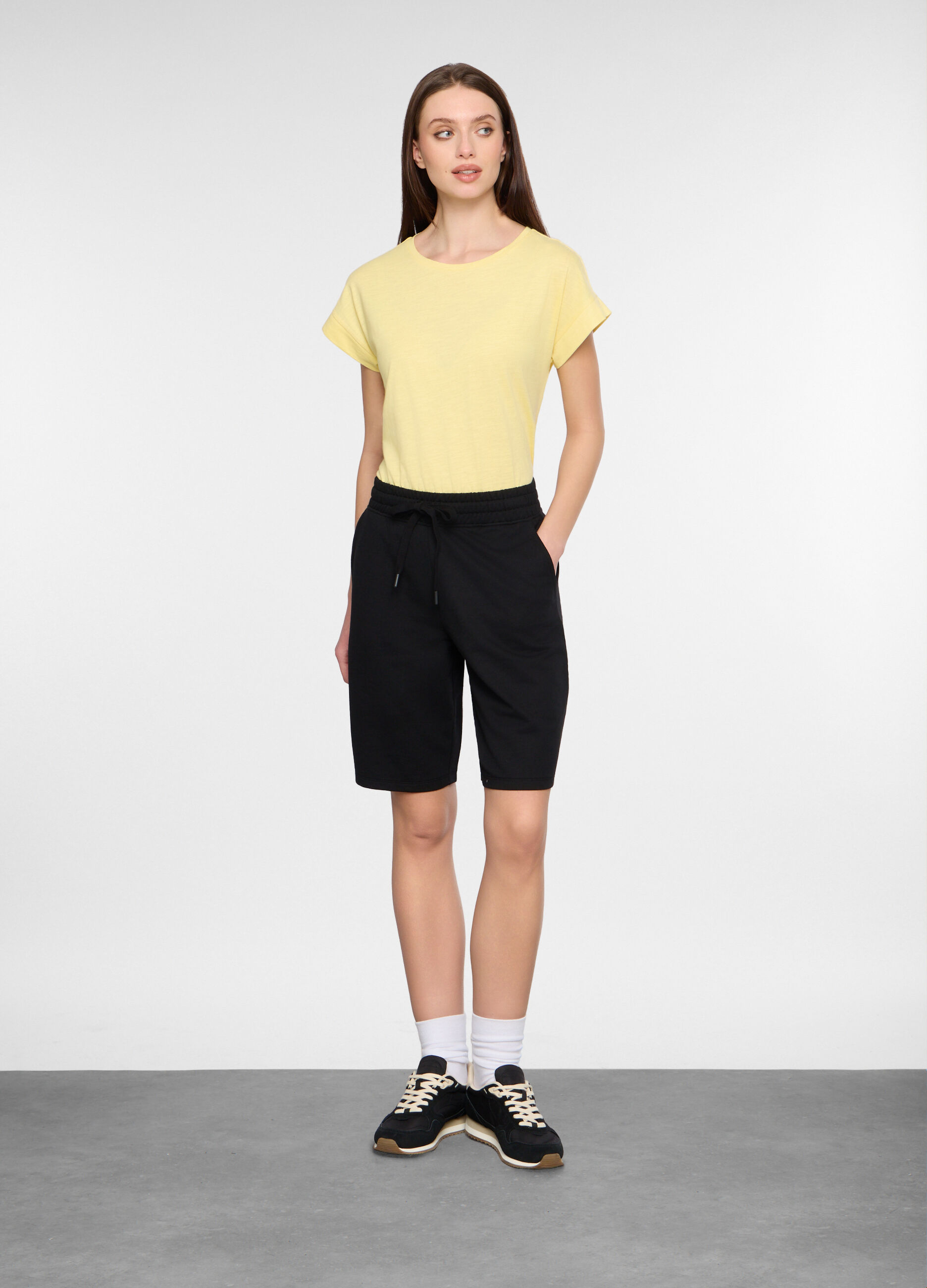 Bermuda regular fit in french terry donna