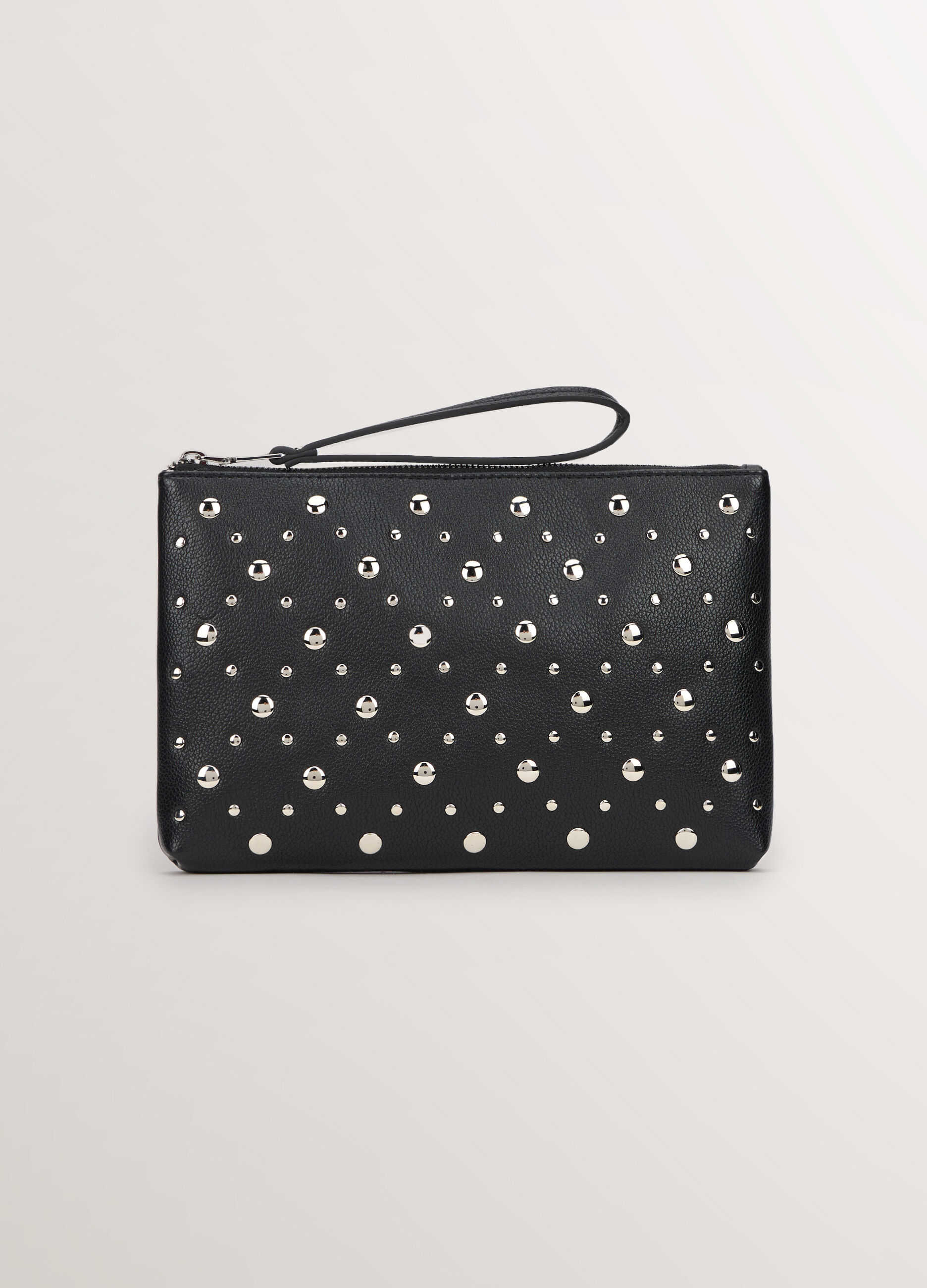 Pochette in eco pelle con borchie donna_0