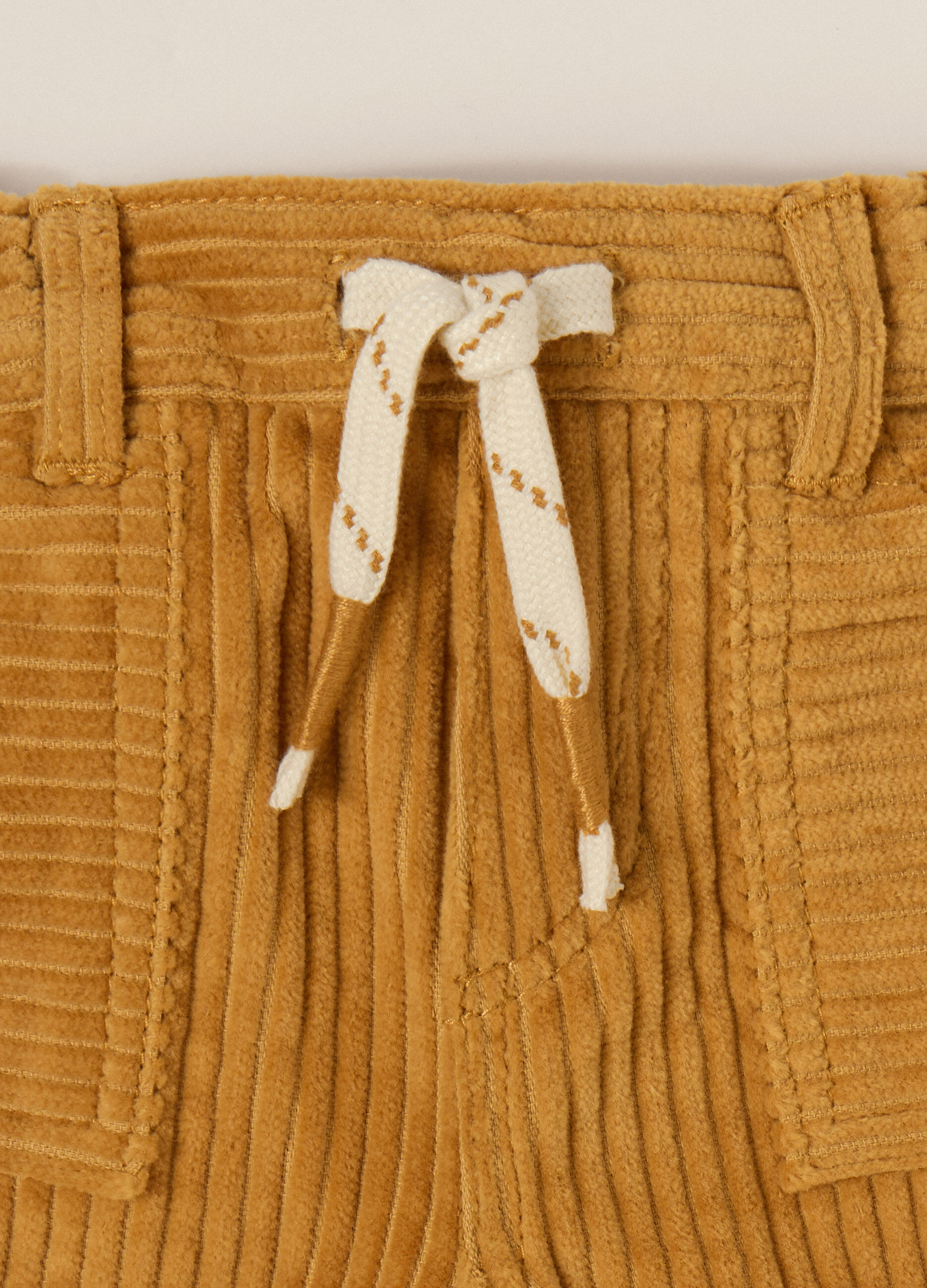 Pantaloni marroni in cotone per neonato_2