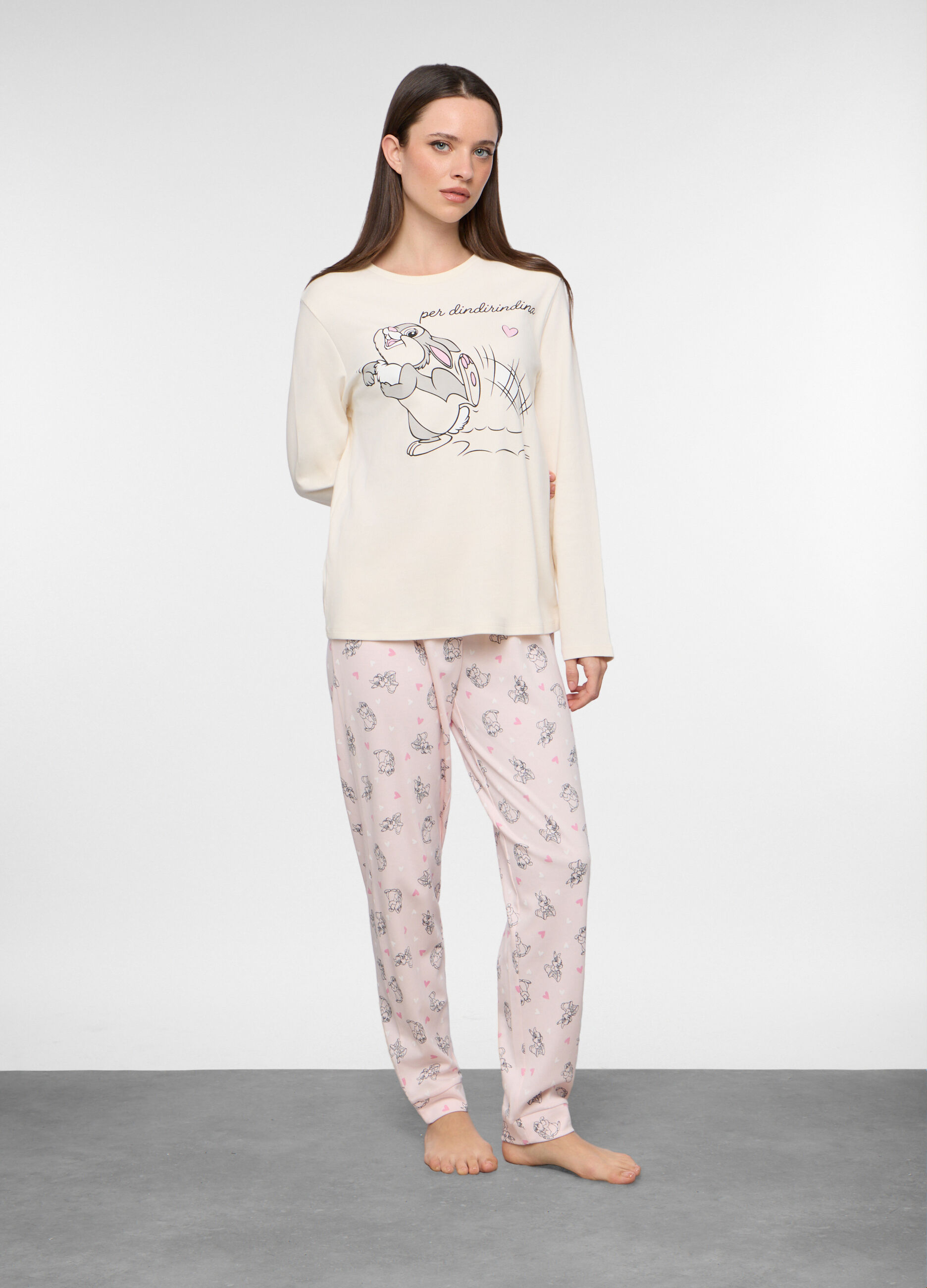 Set pigiama in interlock di puro cotone donna_0