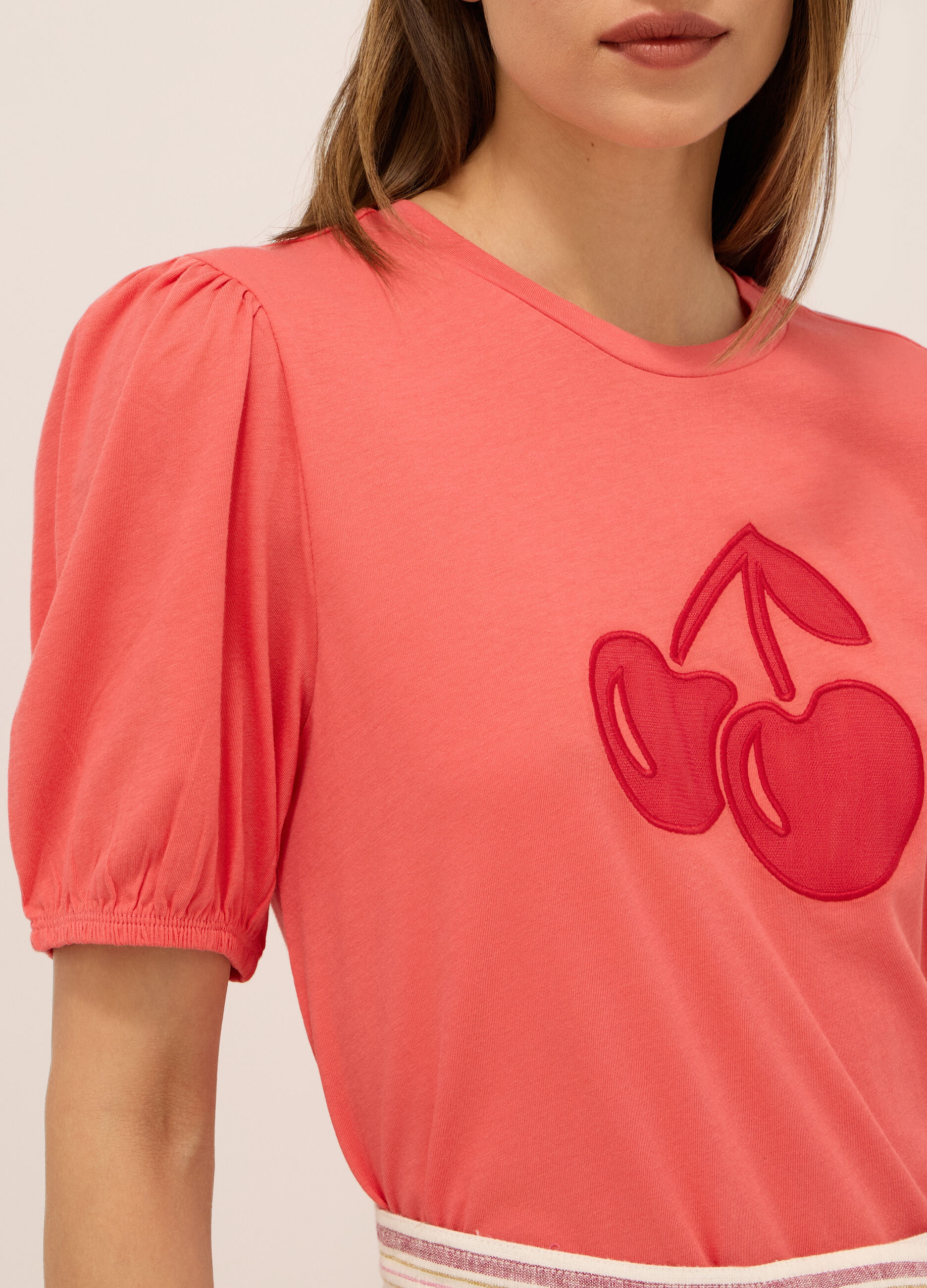 T-shirt in jersey di puro cotone donna_2