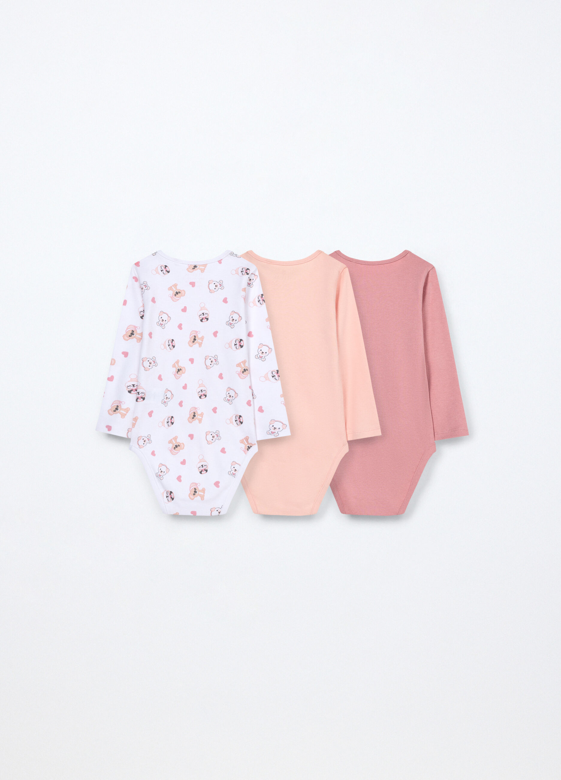 Pack 3 body in interlock di puro cotone neonata_1