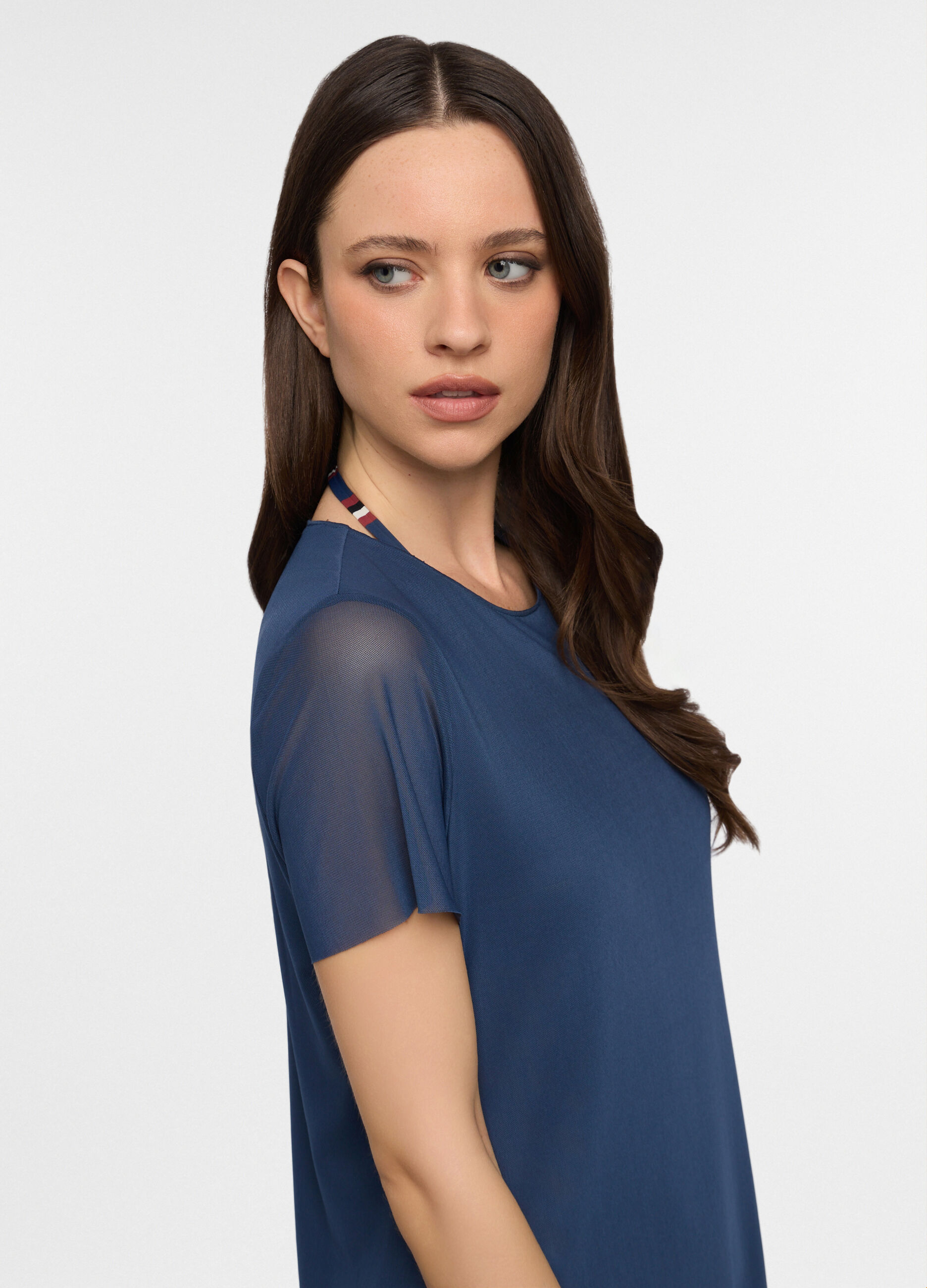 Copri costume maxi t-shirt stretch donna_2