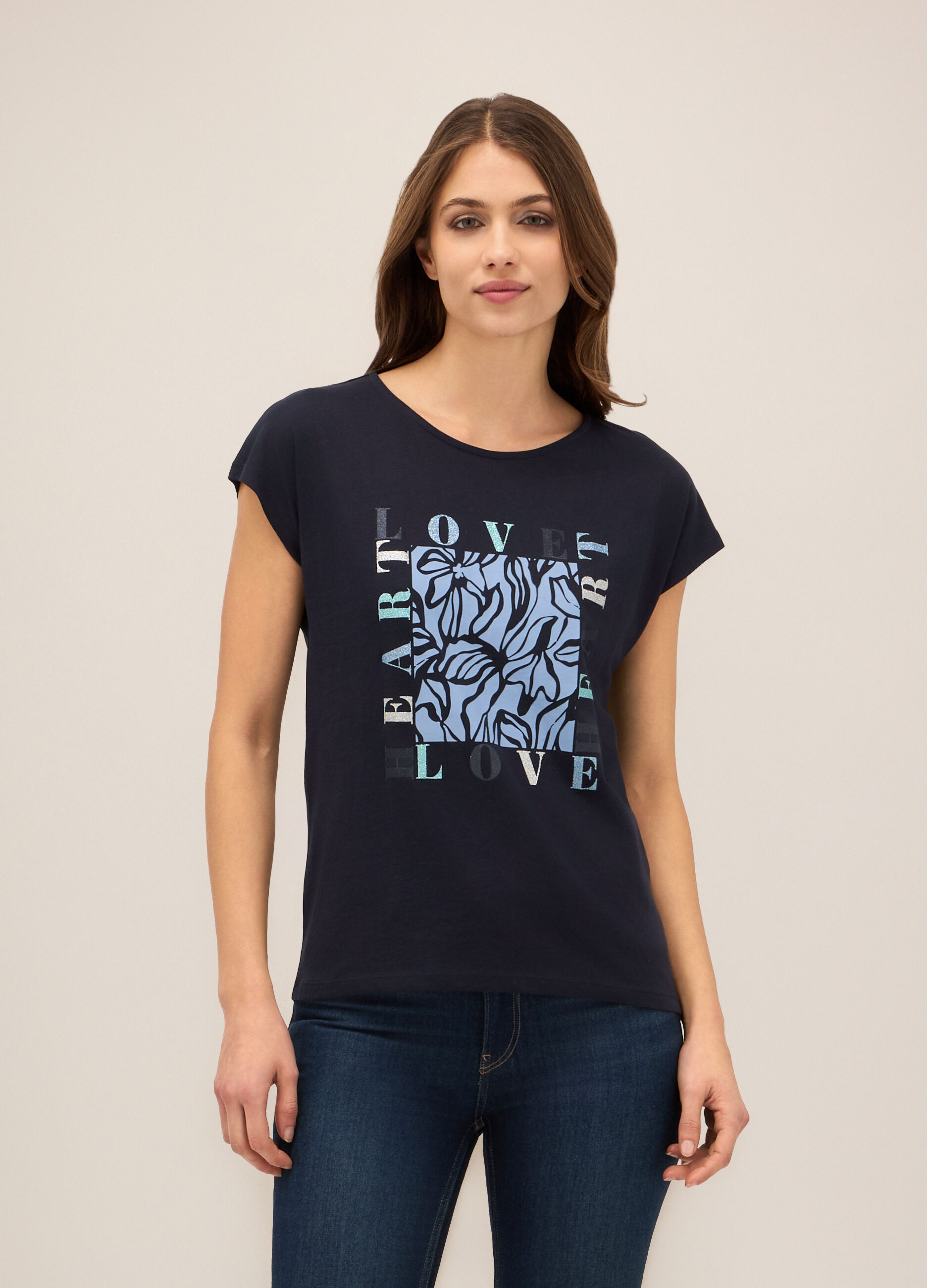 T-shirt in puro cotone donna_0